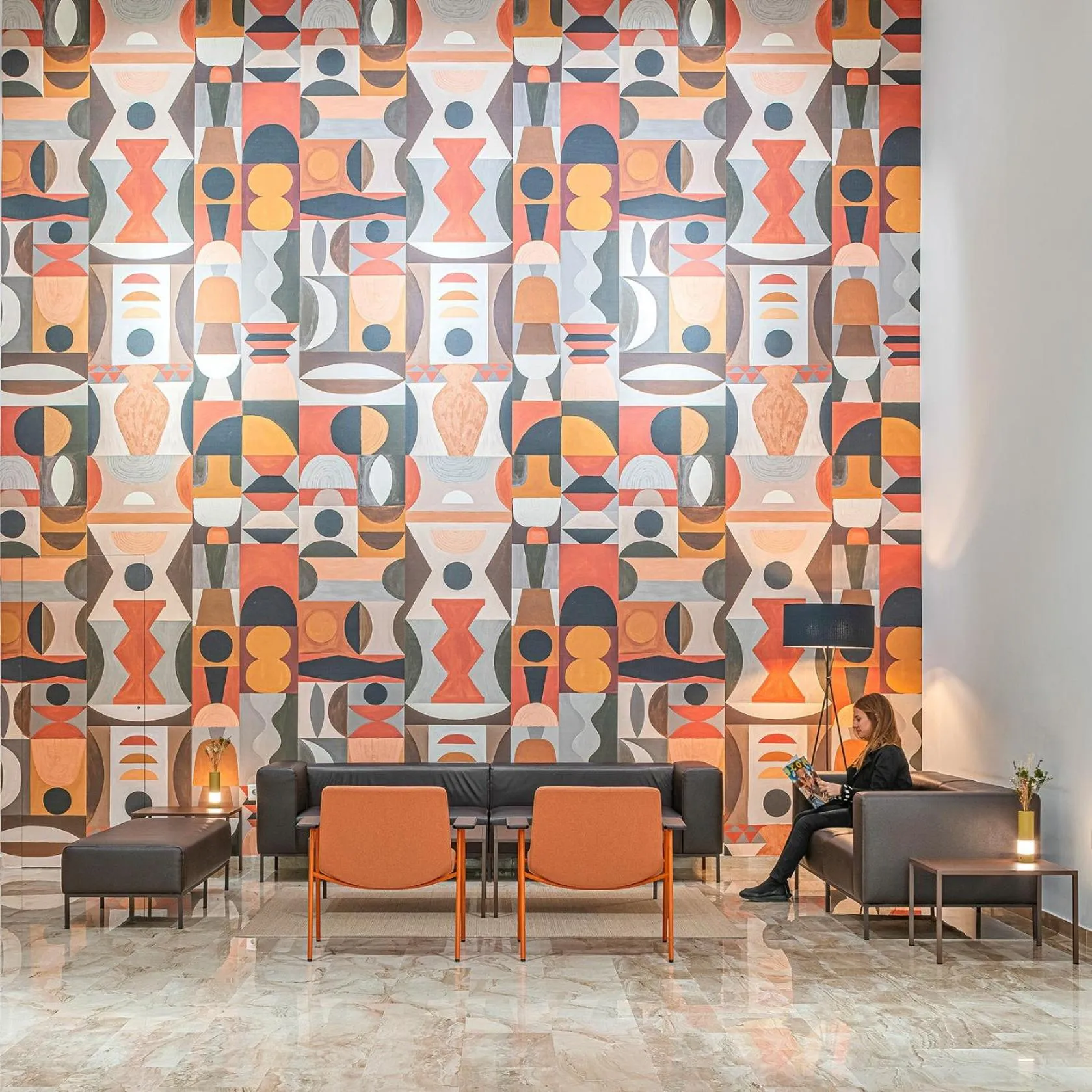 Lobby or reception in Hotel Santamarta