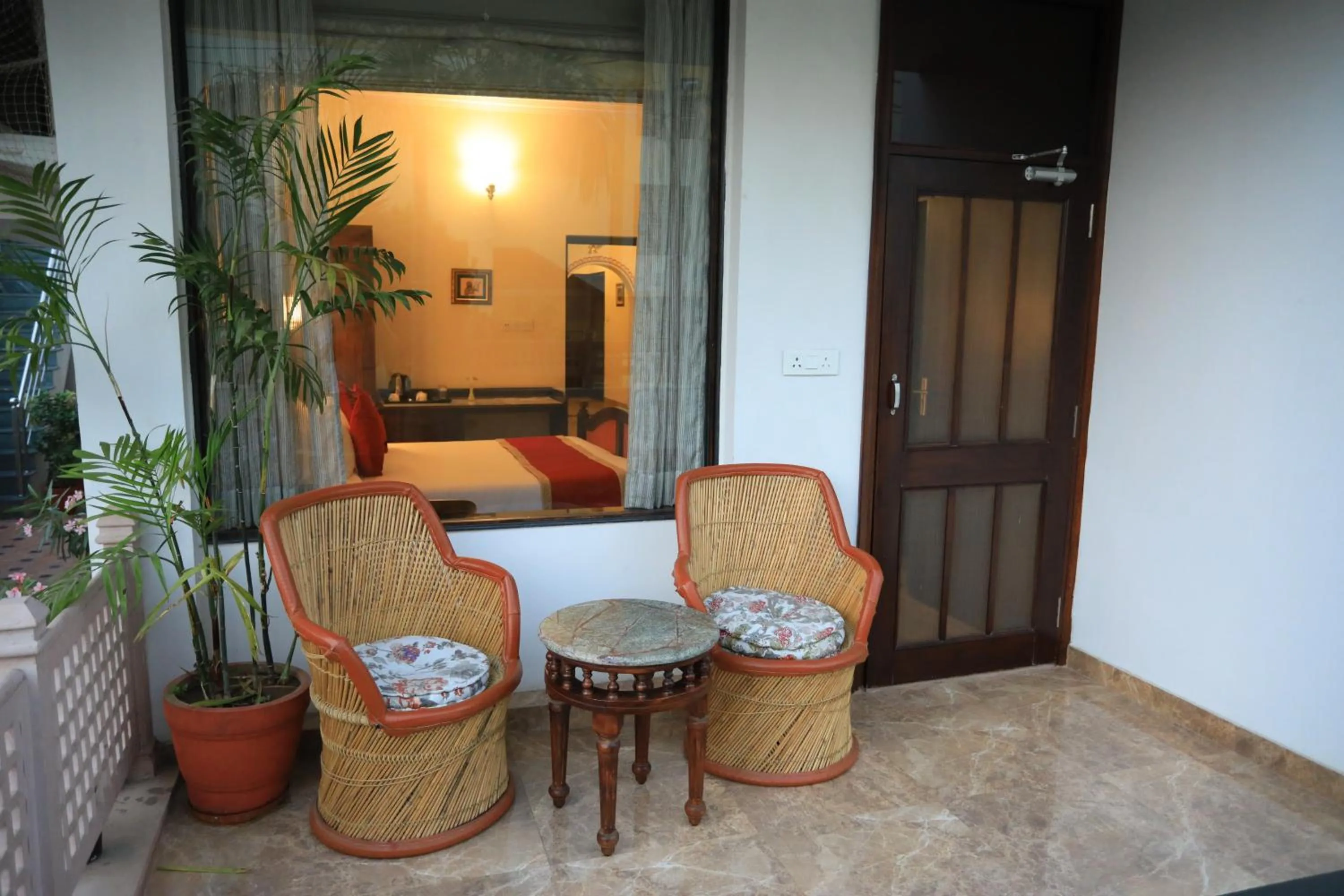 Seating area in Harnawa Haveli - A Boutique Heritage Stay