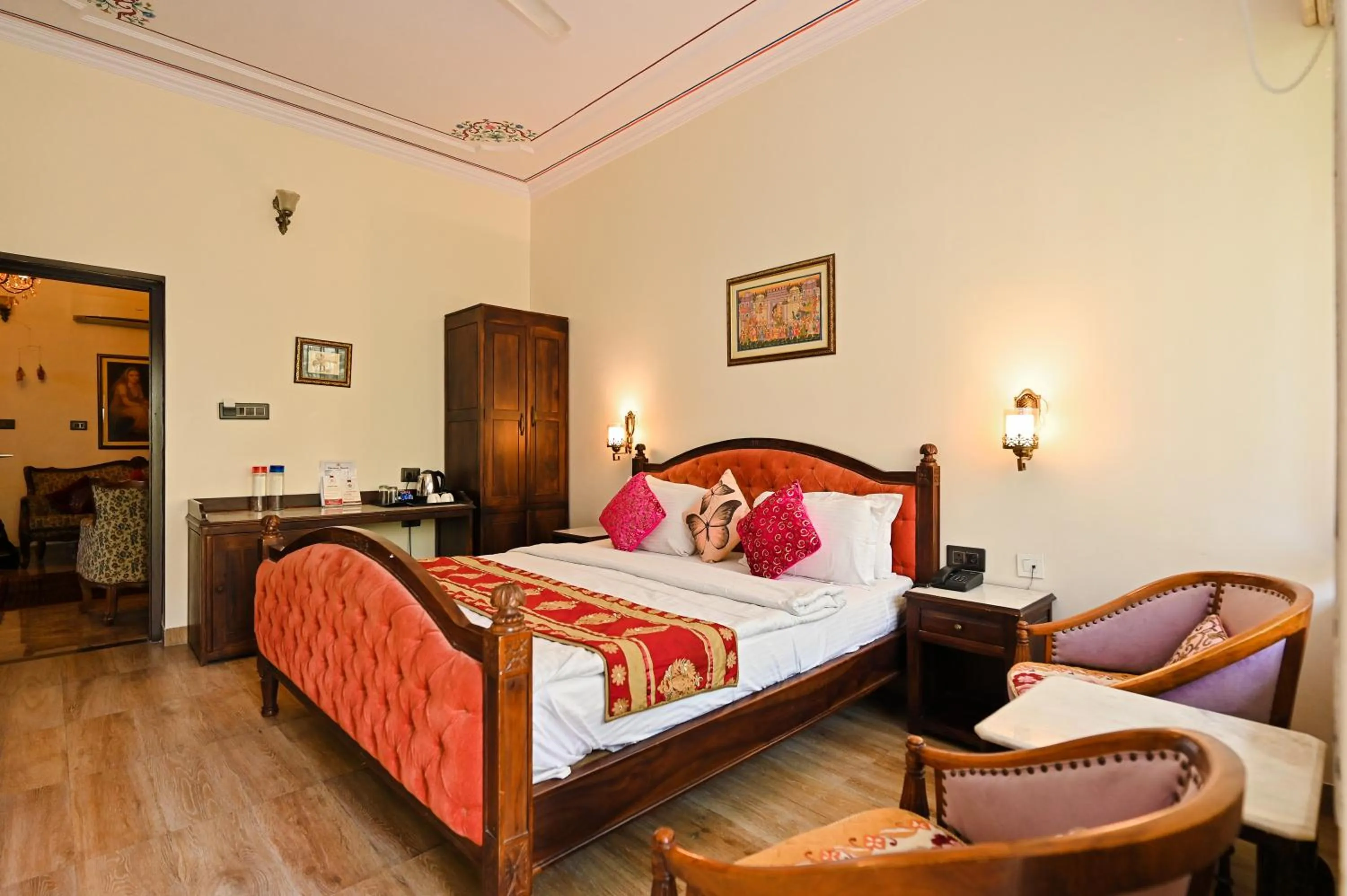 Bedroom, Bed in Harnawa Haveli - A Boutique Heritage Stay