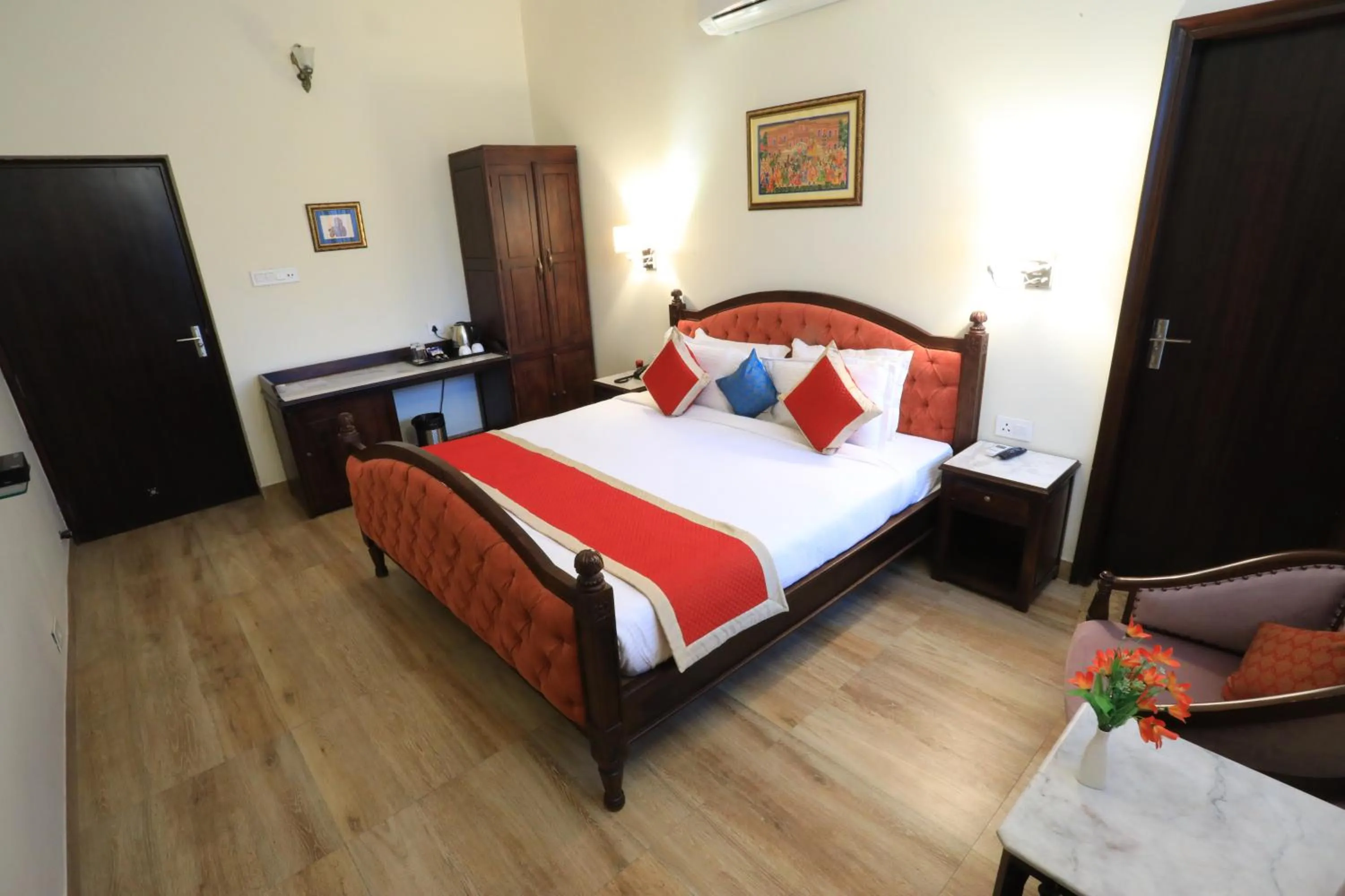 Bed in Harnawa Haveli - A Boutique Heritage Stay
