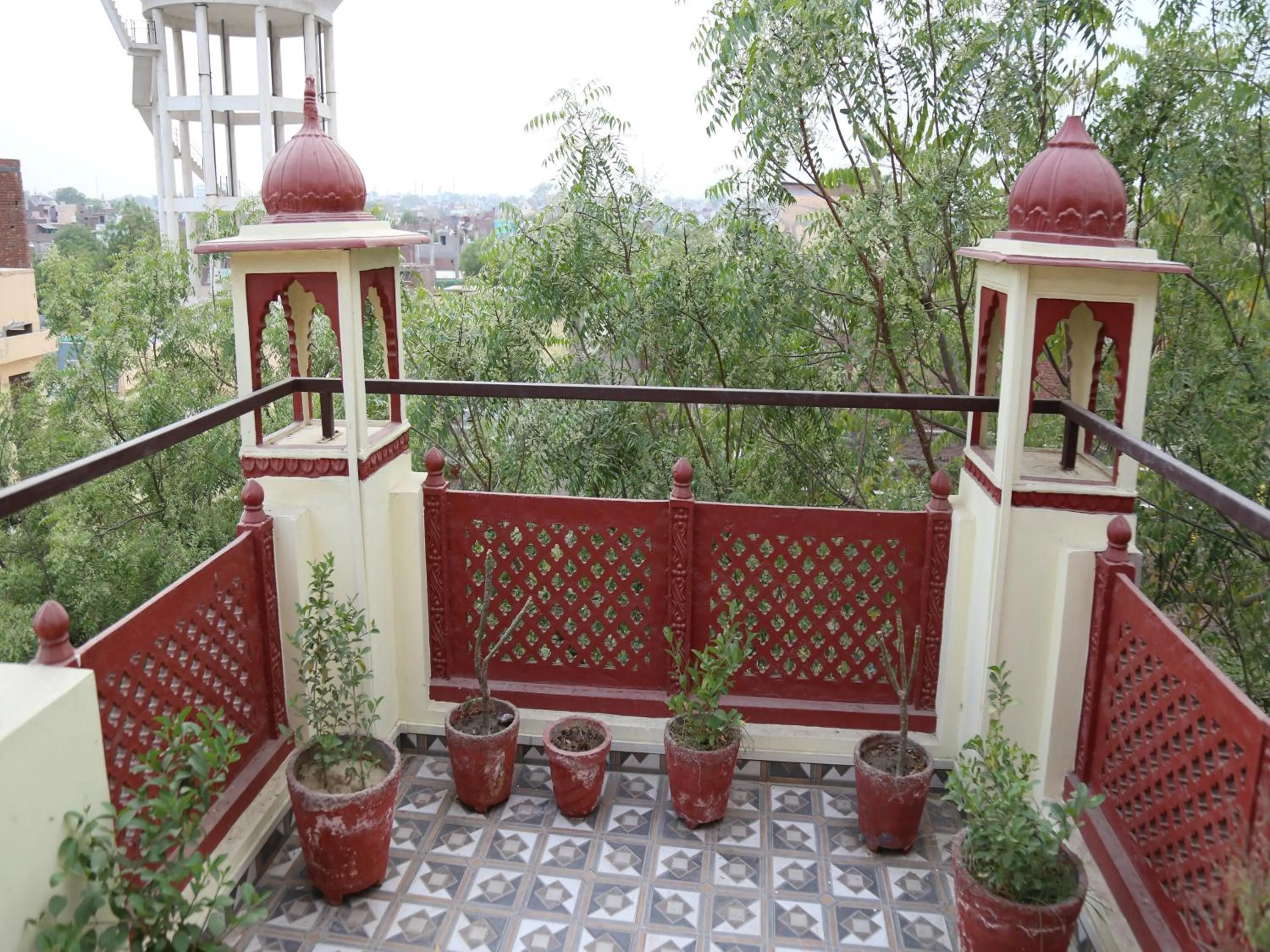 Balcony/Terrace in Taj Haveli Hotel Agra - Walkable Distance From Taj Mahal