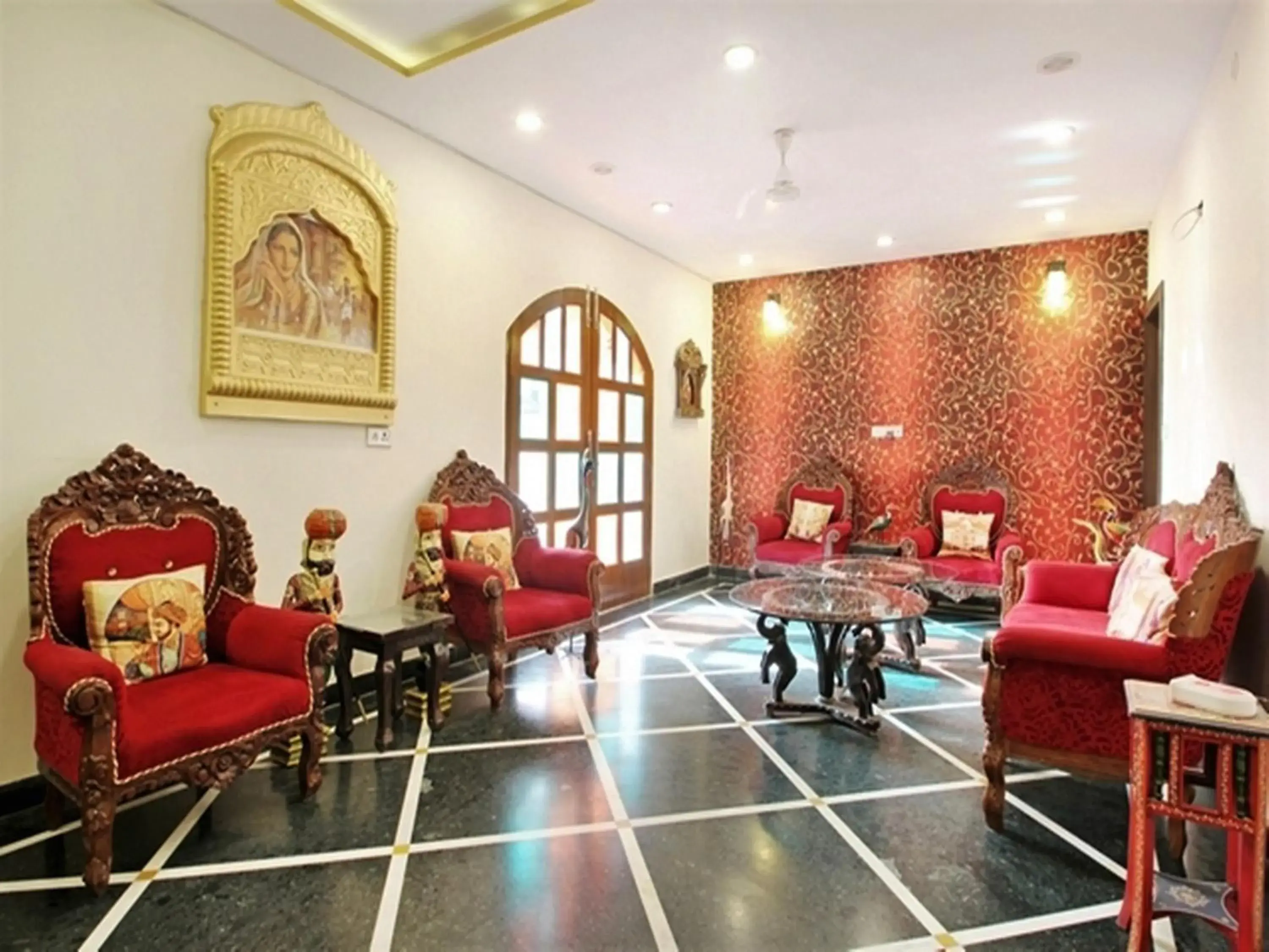 Lobby or reception in Taj Haveli Hotel Agra - Walkable Distance From Taj Mahal Lobby or reception in Taj Haveli Hotel Agra - Walkable Distance From Taj Mahal