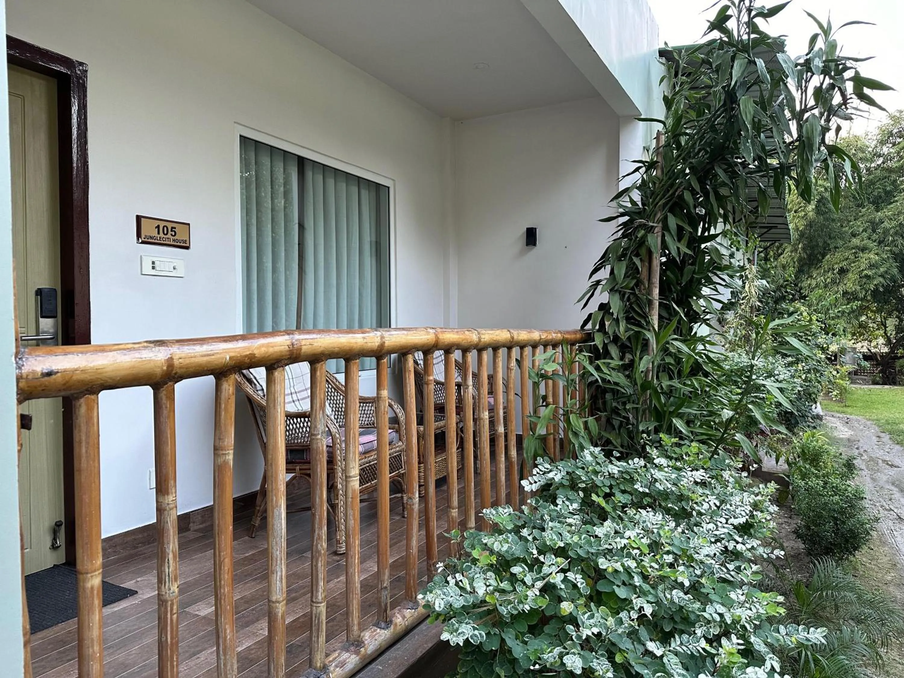Balcony/Terrace in Jungleciti House, Kaziranga National Park