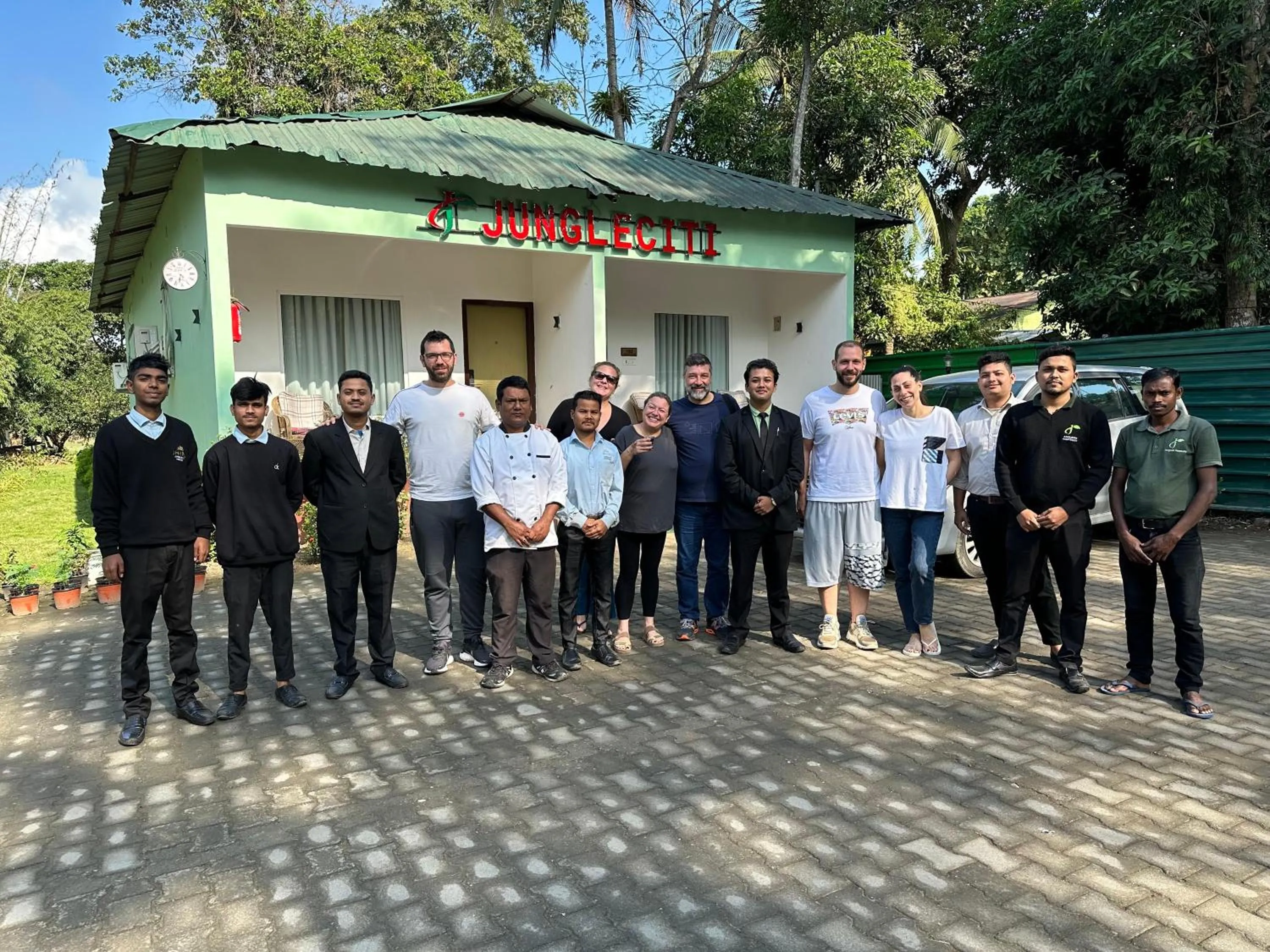 People in Jungleciti House, Kaziranga National Park