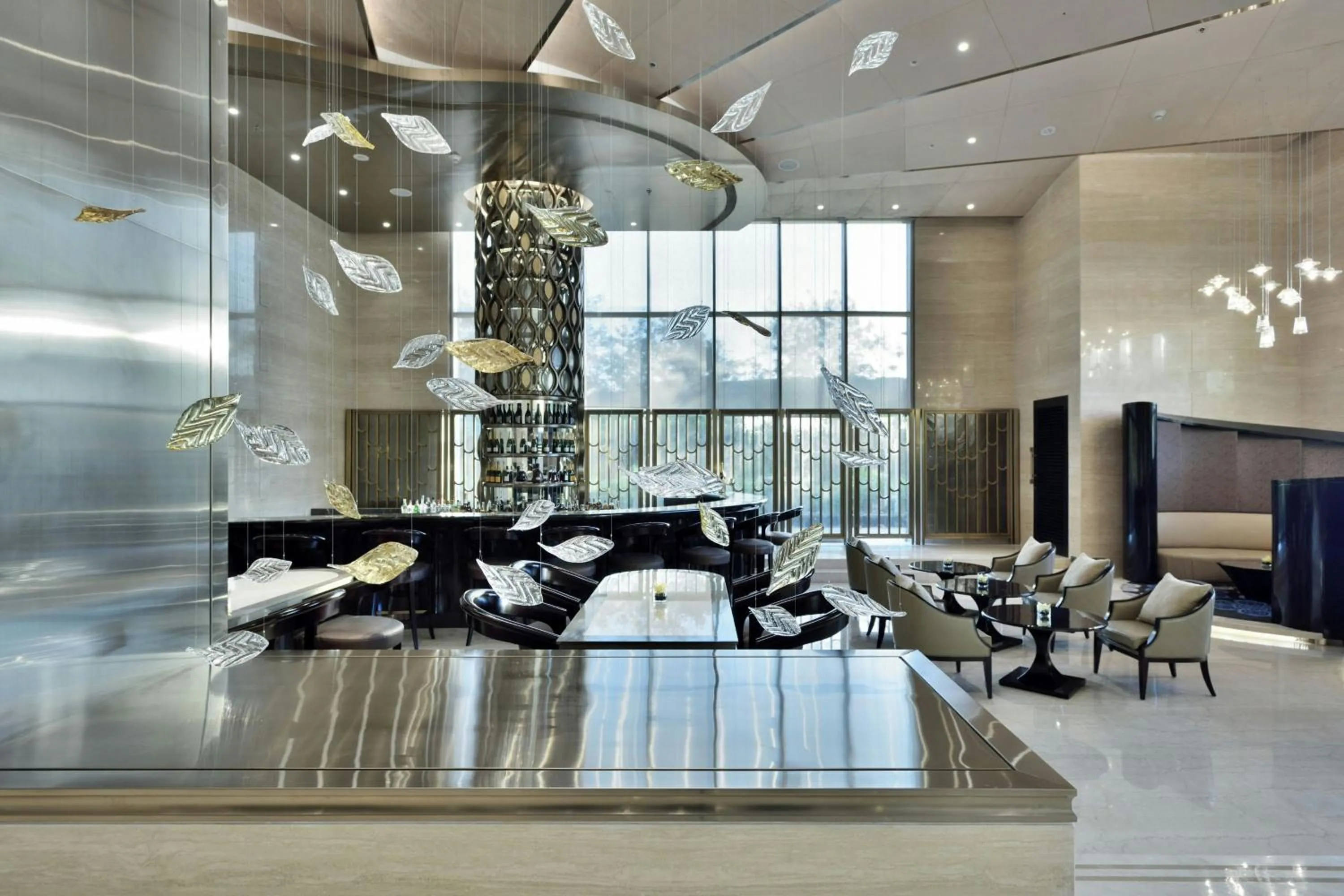Lobby or reception in JW Marriott Mumbai Sahar Airport