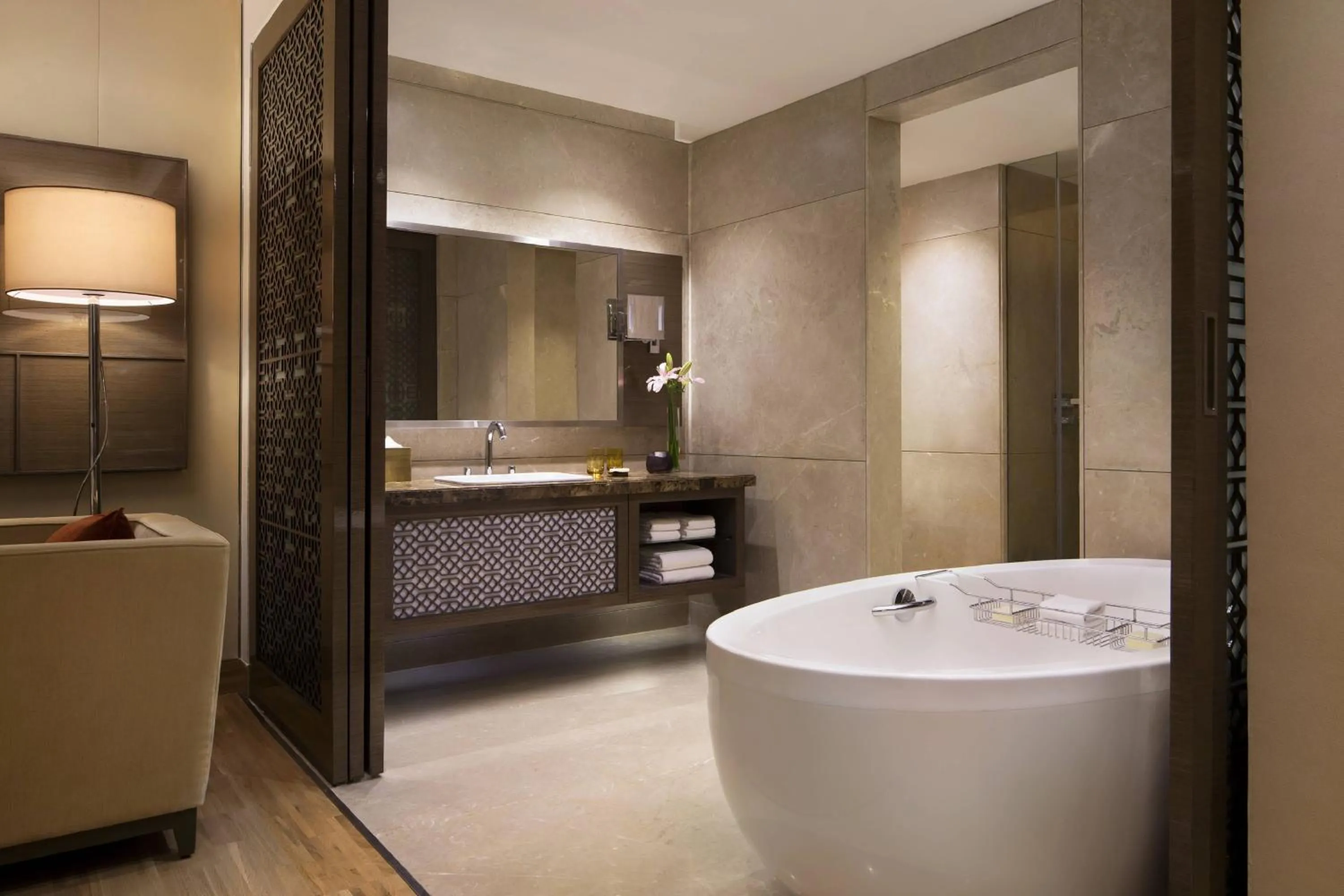 Bathroom in JW Marriott Mumbai Sahar Airport