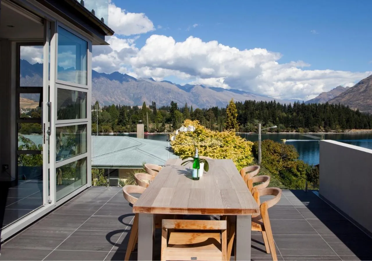 Patio in Kakara Moana by MajorDomo - Lake Views & Spa Pool