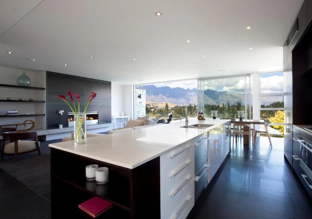 Kitchen or kitchenette in Kakara Moana by MajorDomo - Lake Views & Spa Pool