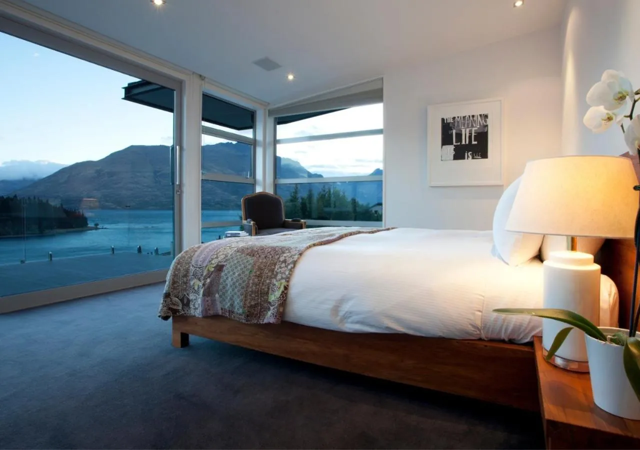 Bed in Kakara Moana by MajorDomo - Lake Views & Spa Pool