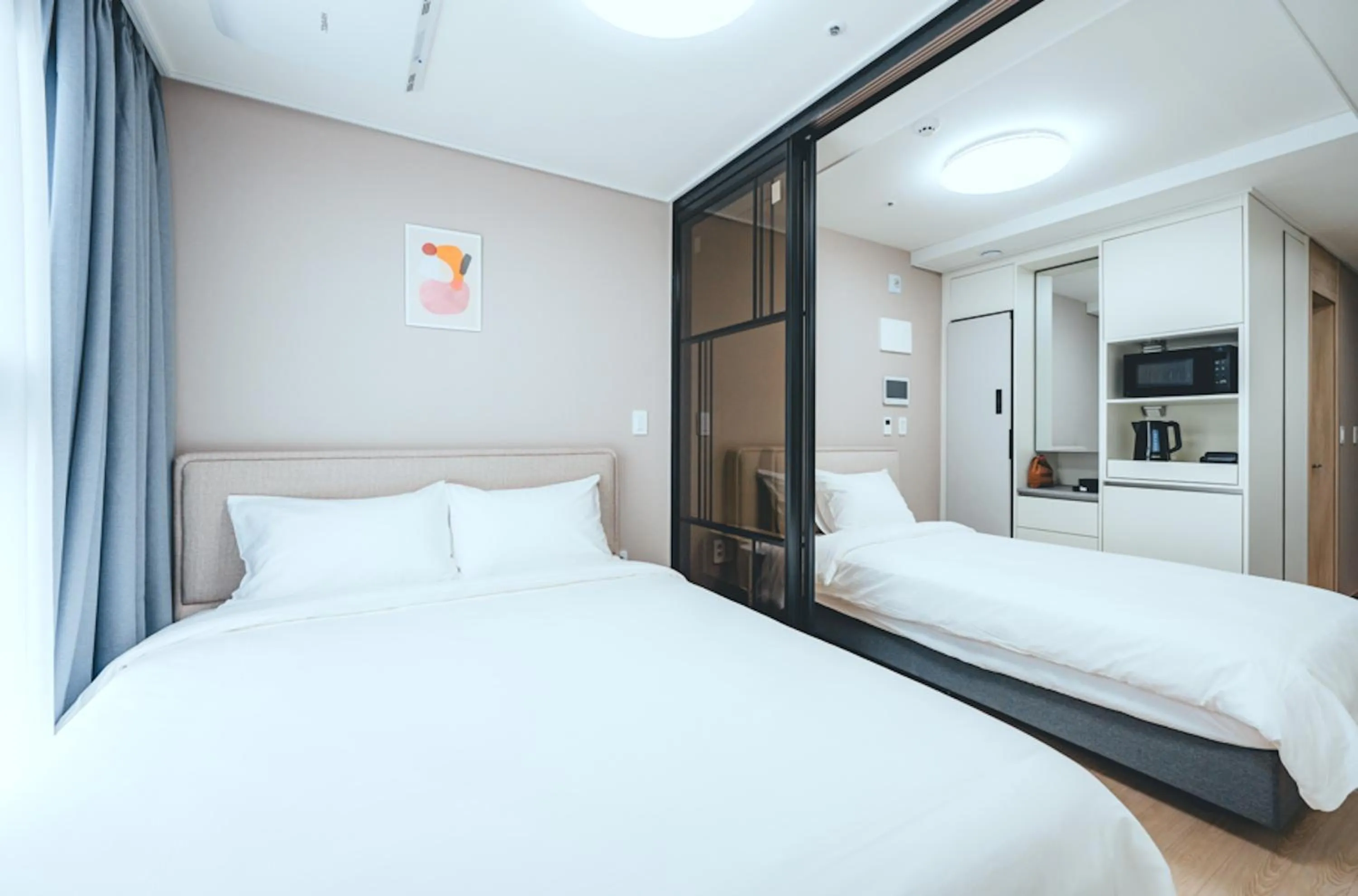 Bed in H Avenue Sasang Station Residence Hotel