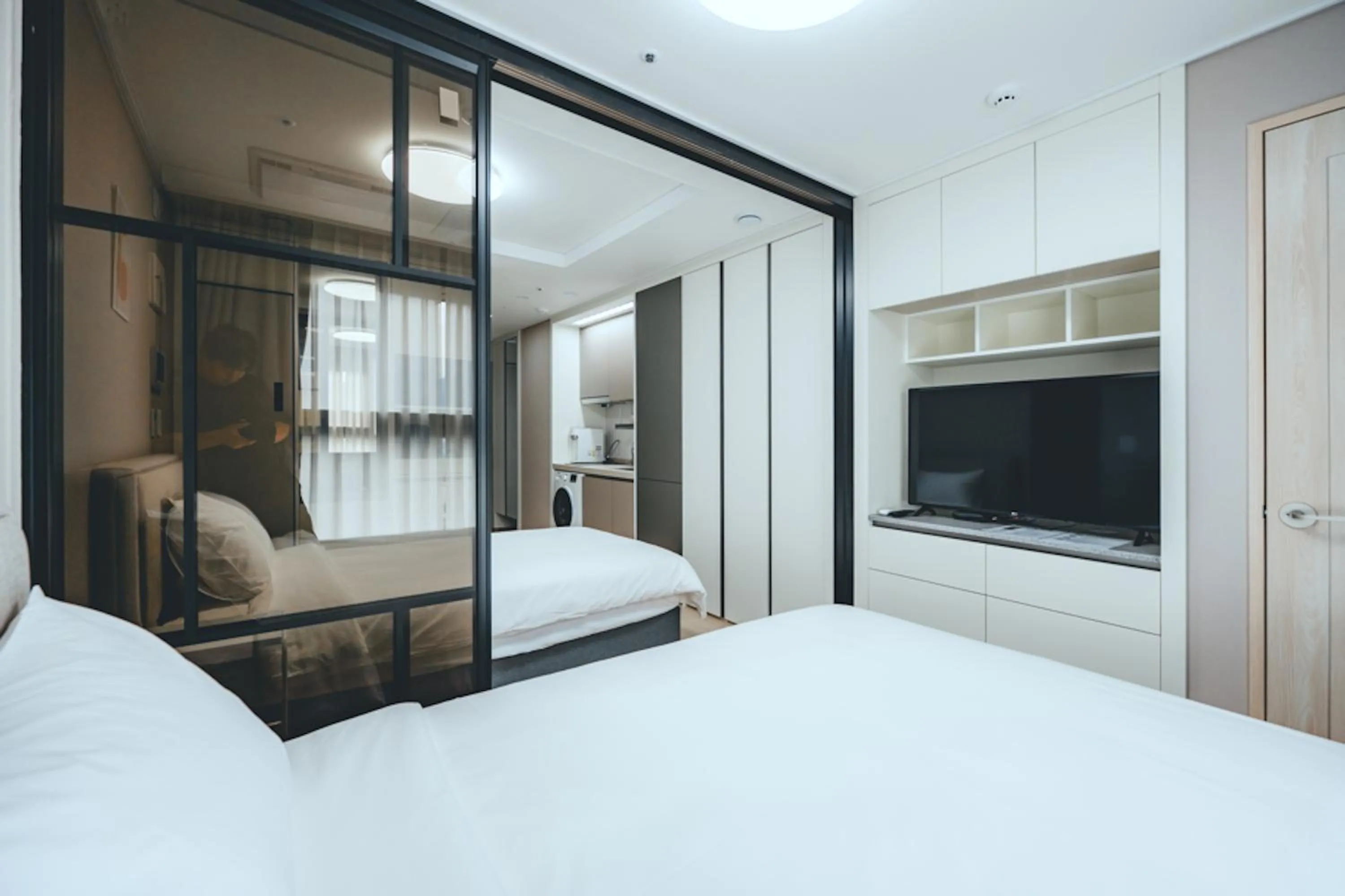 Bed in H Avenue Sasang Station Residence Hotel