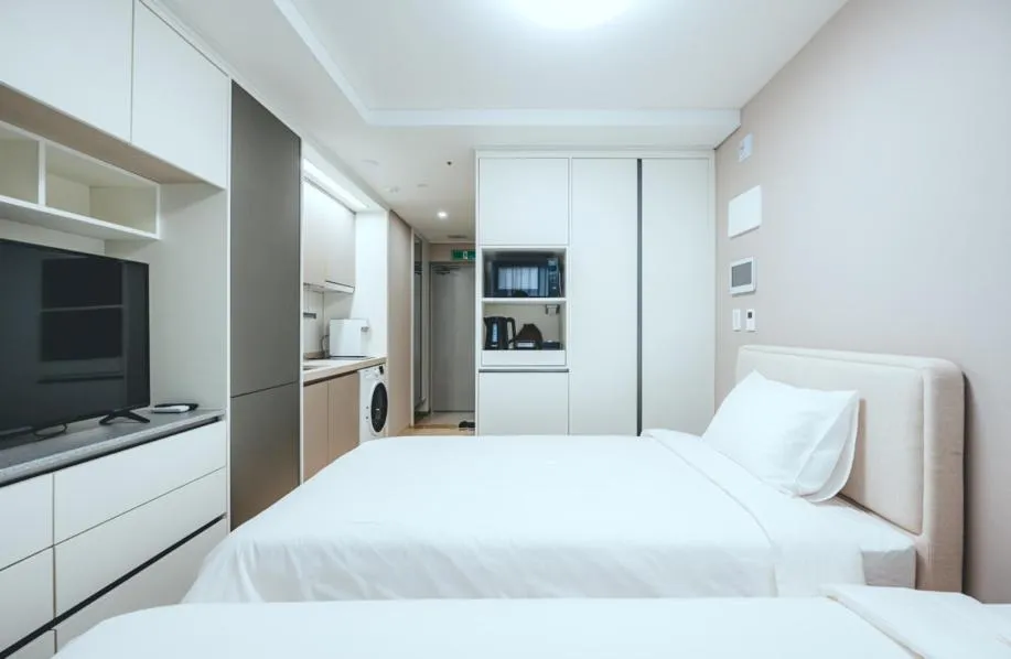 Bed in H Avenue Sasang Station Residence Hotel