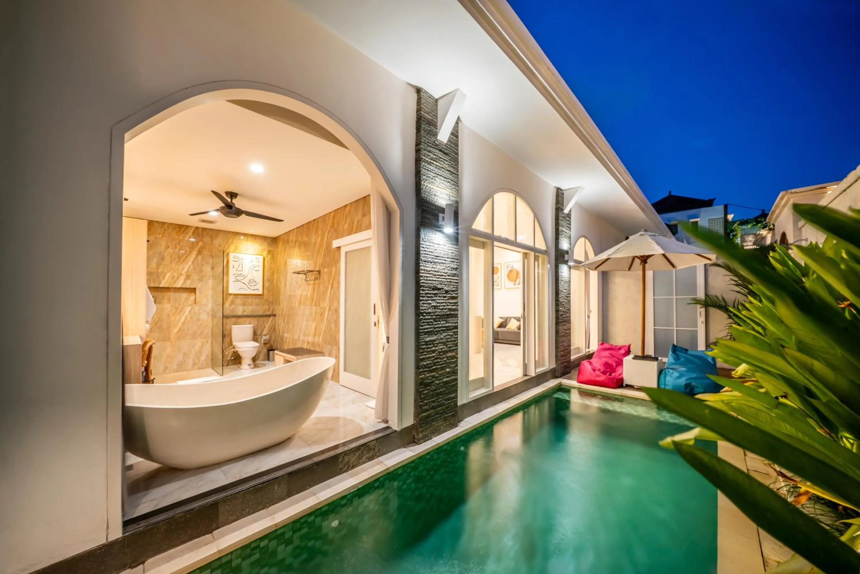 Swimming pool in Dikubu Bali Villa and Suites