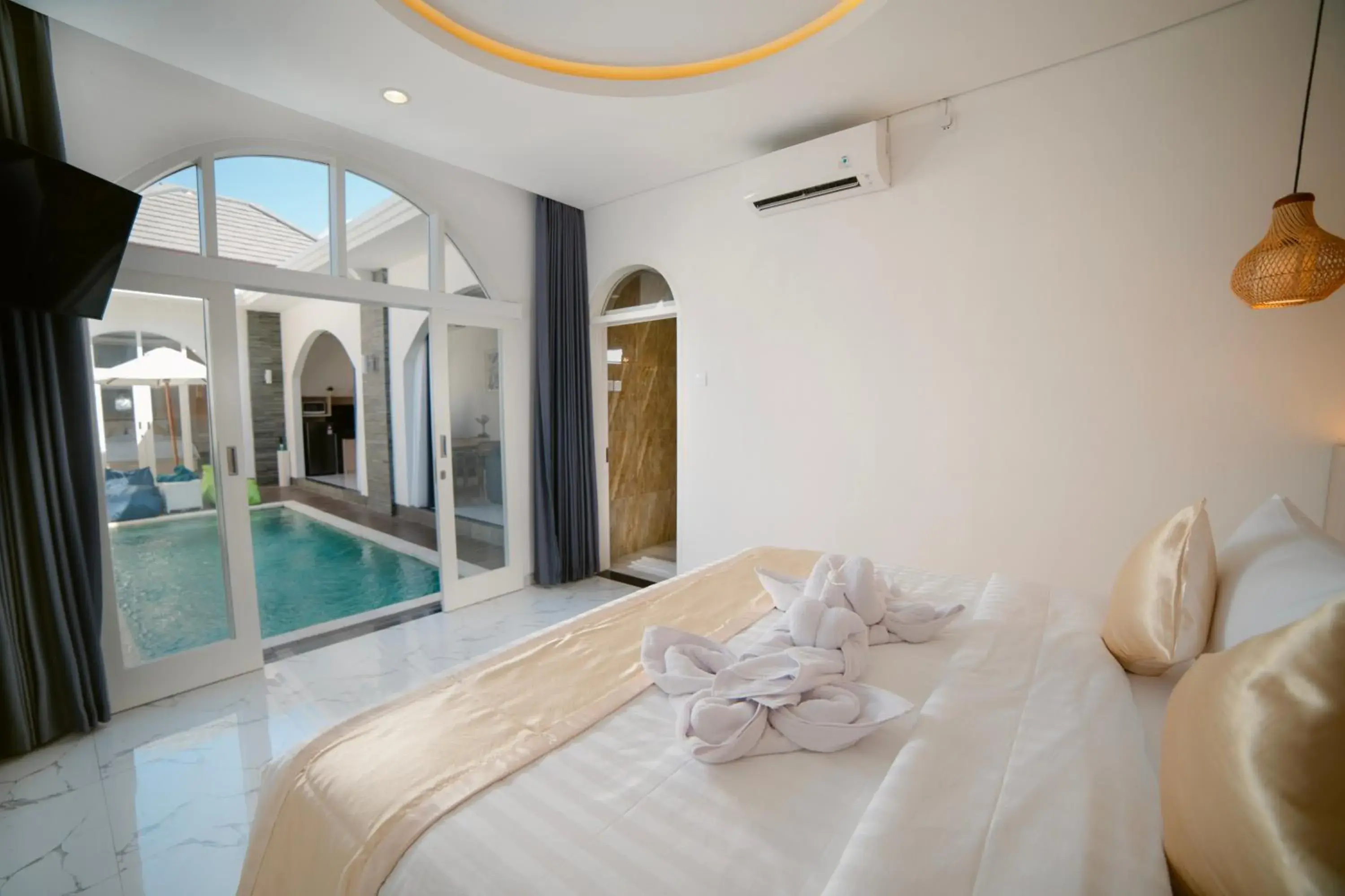 Bed in Dikubu Bali Villa and Suites Bed in Dikubu Bali Villa and Suites