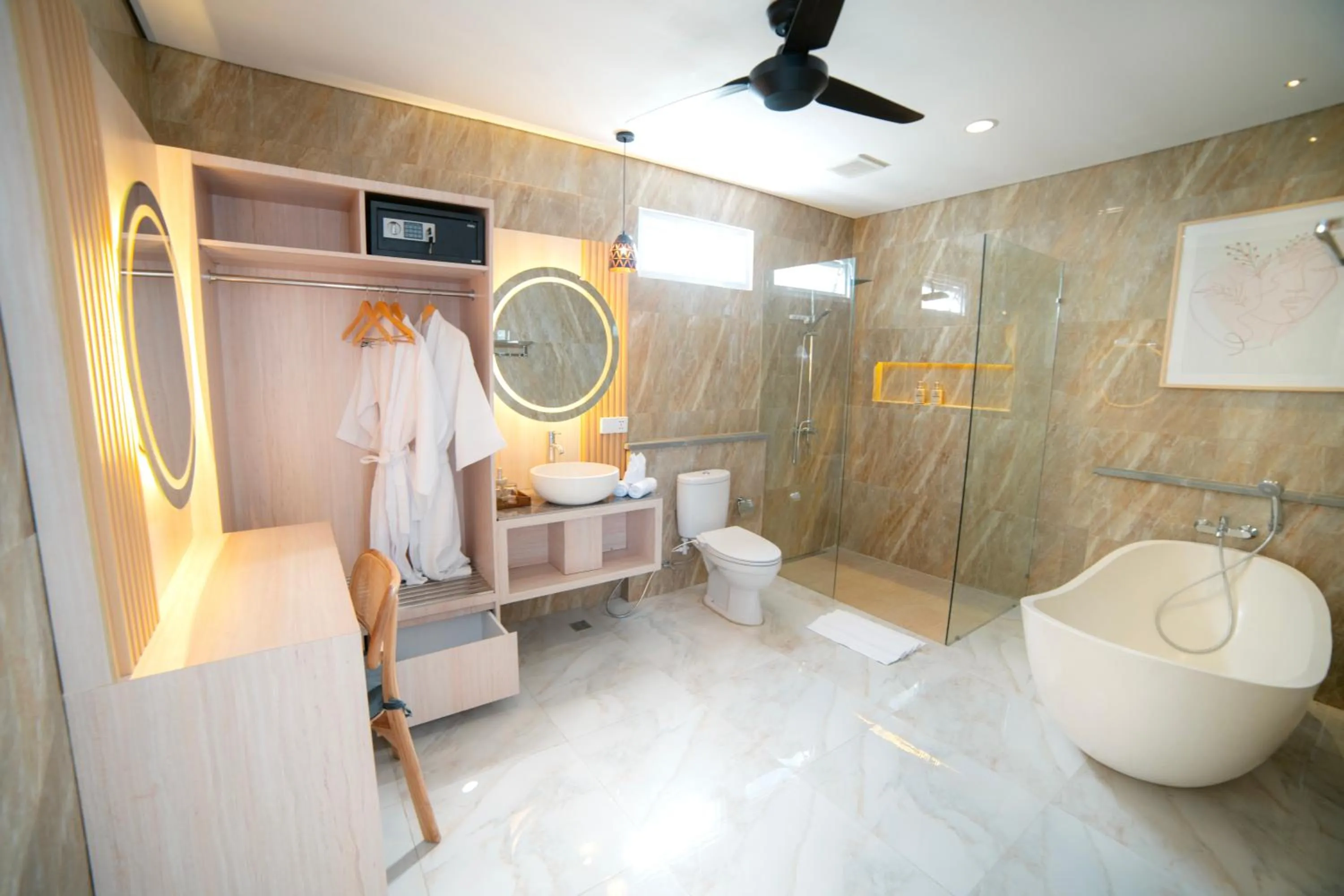 Shower in Dikubu Bali Villa and Suites