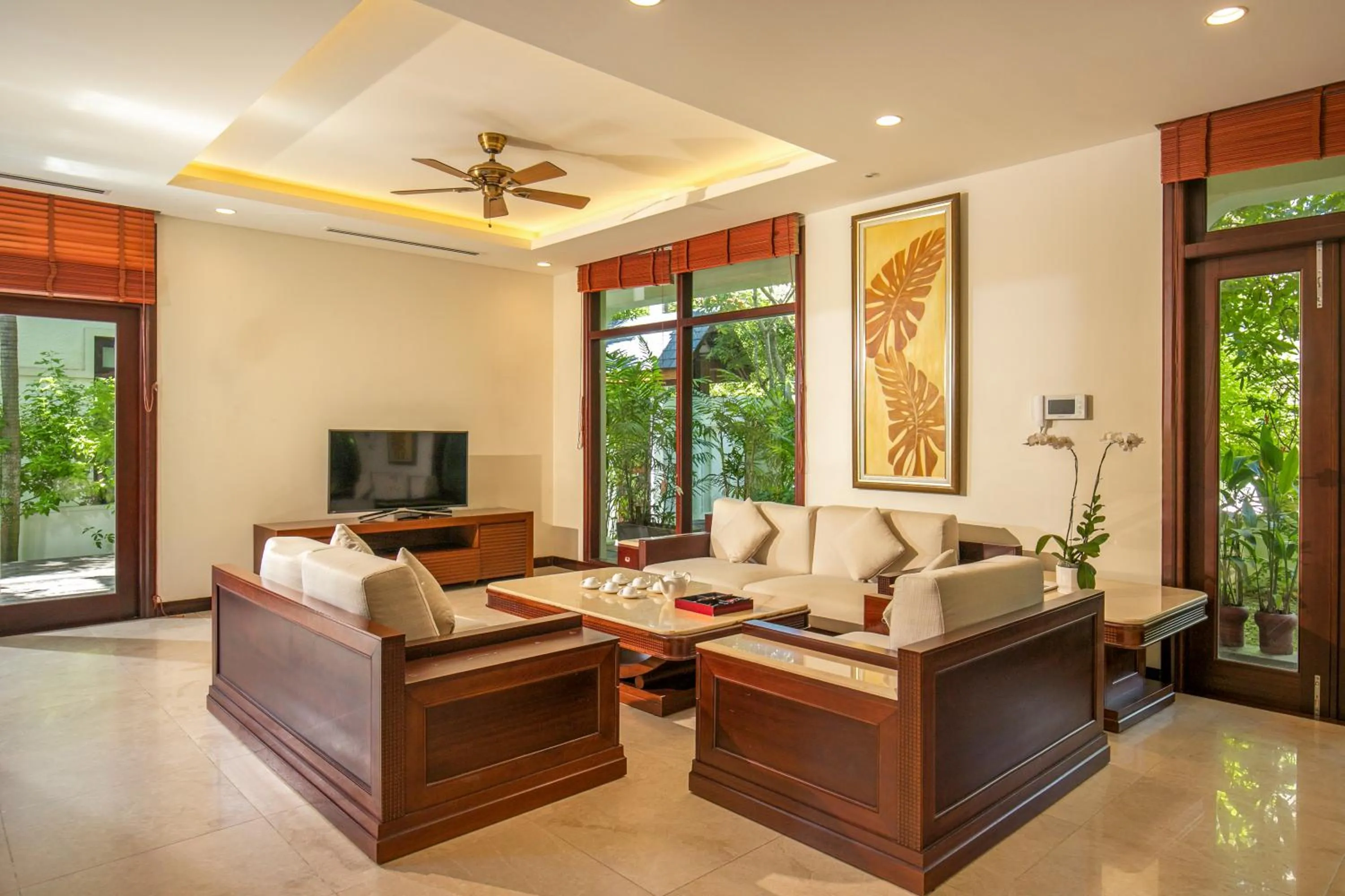 Communal lounge/ TV room in Purama Villas Luxury Resort Da Nang