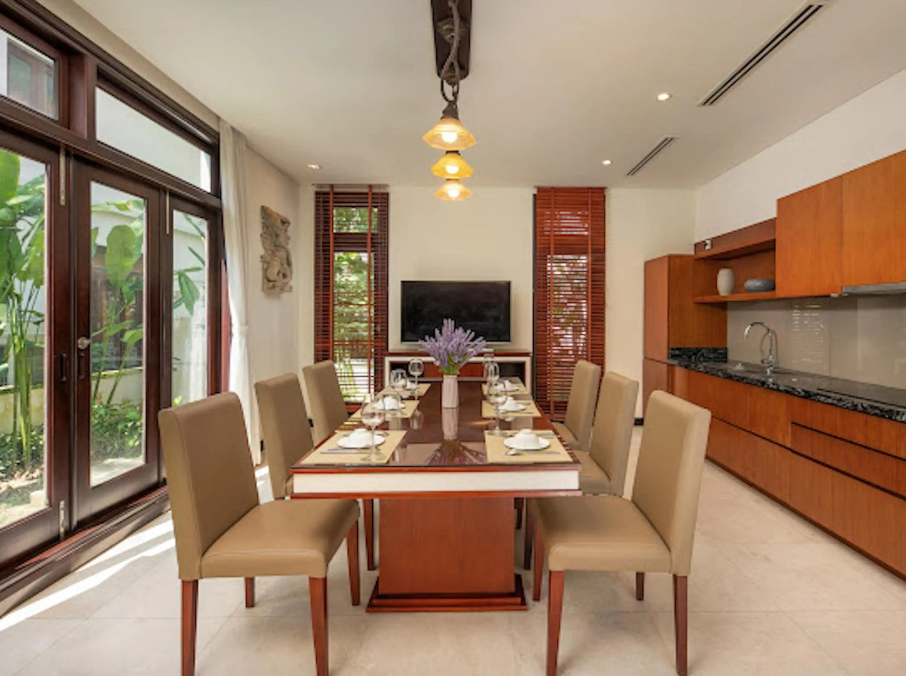 Communal lounge/ TV room in Purama Villas Luxury Resort Da Nang