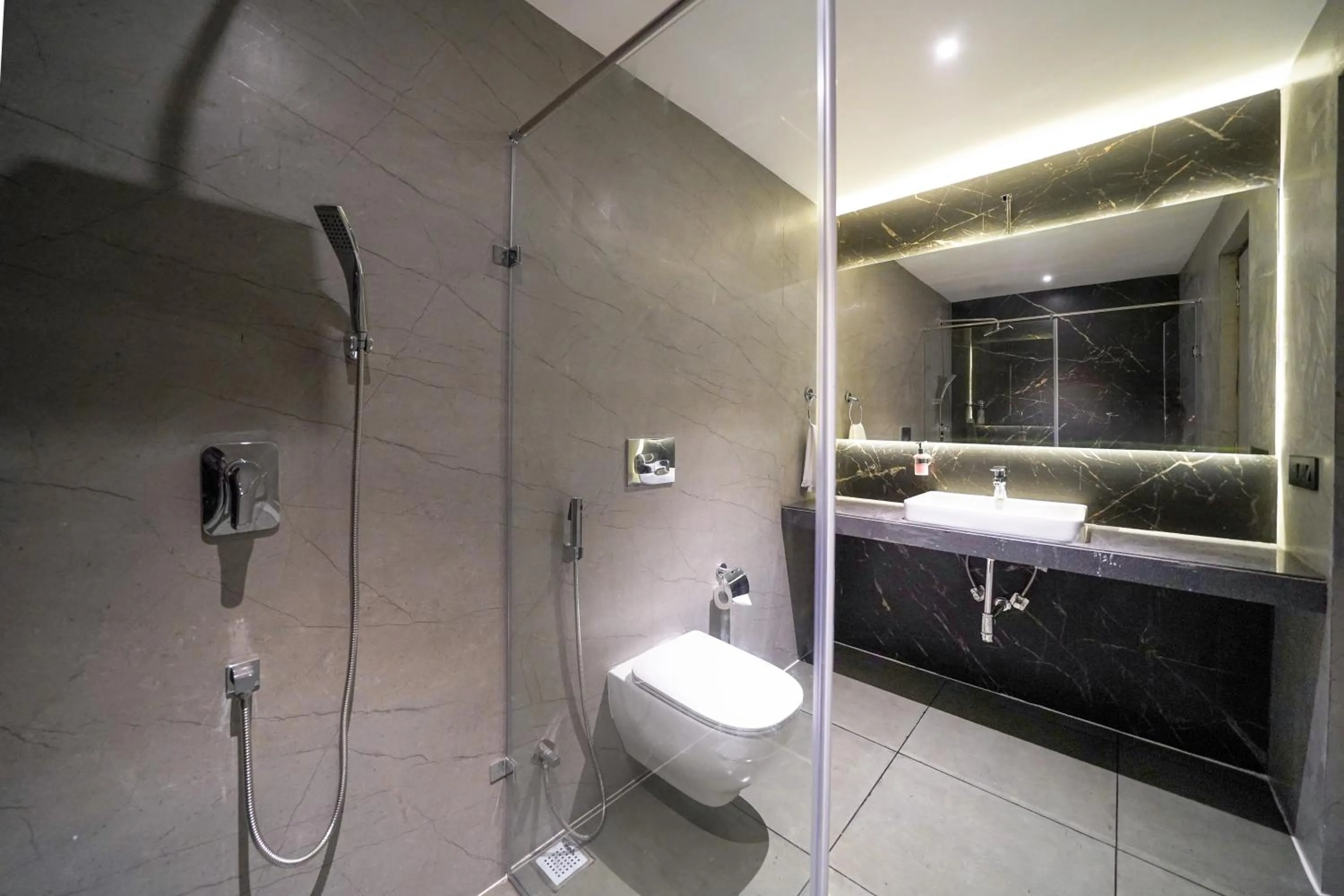 Shower in Olive Hotel Benz Circle, Vijayawada by Embassy Group