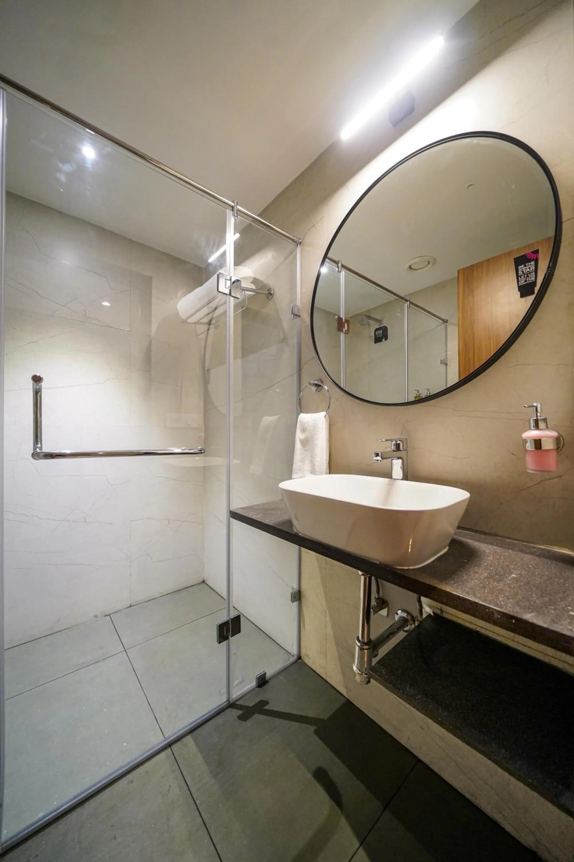 Shower in Olive Hotel Benz Circle, Vijayawada by Embassy Group