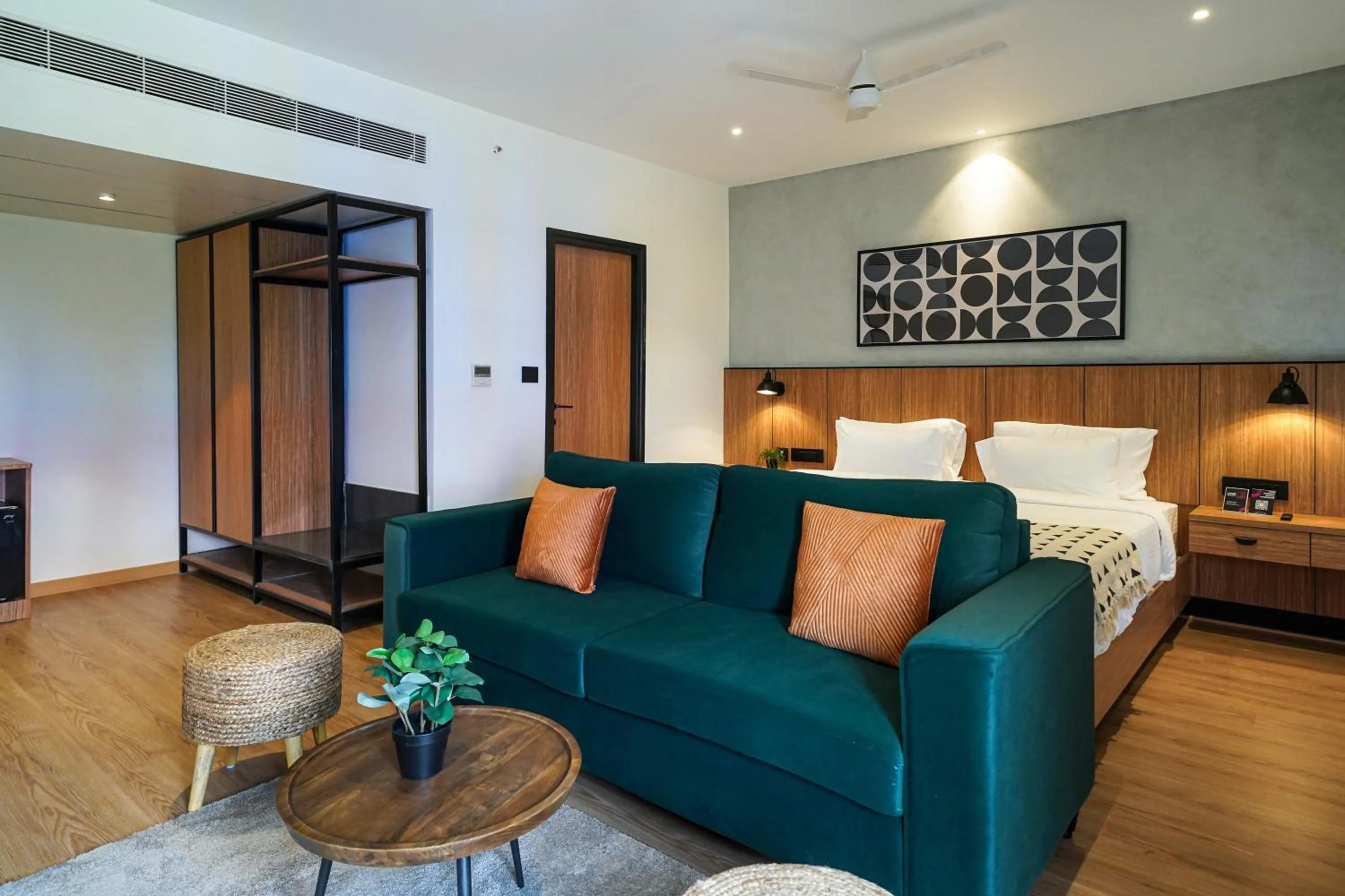 Bedroom, Bed in Olive Hotel Benz Circle, Vijayawada by Embassy Group