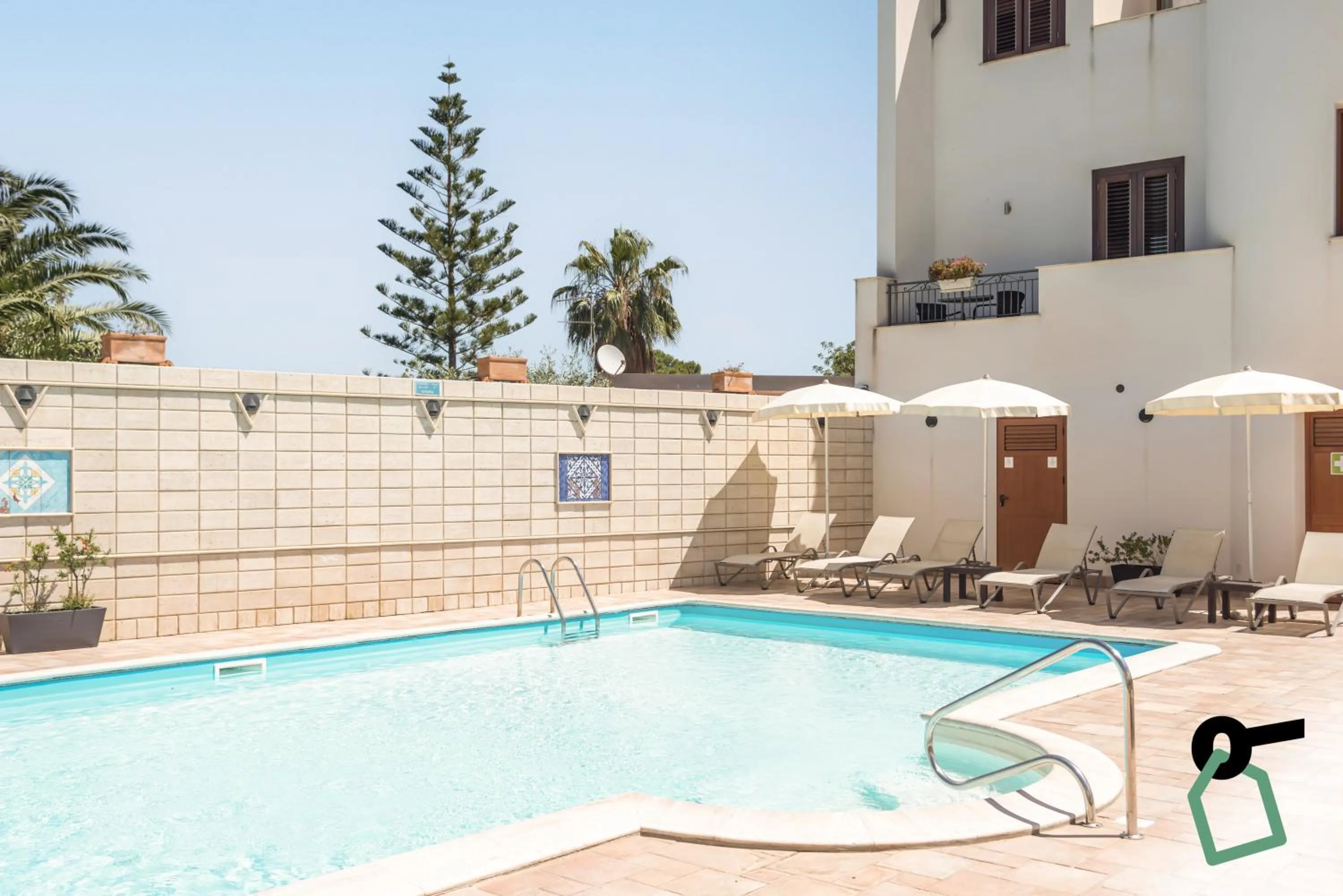 Pool view in Hotiday Cefalù Mazzaforno