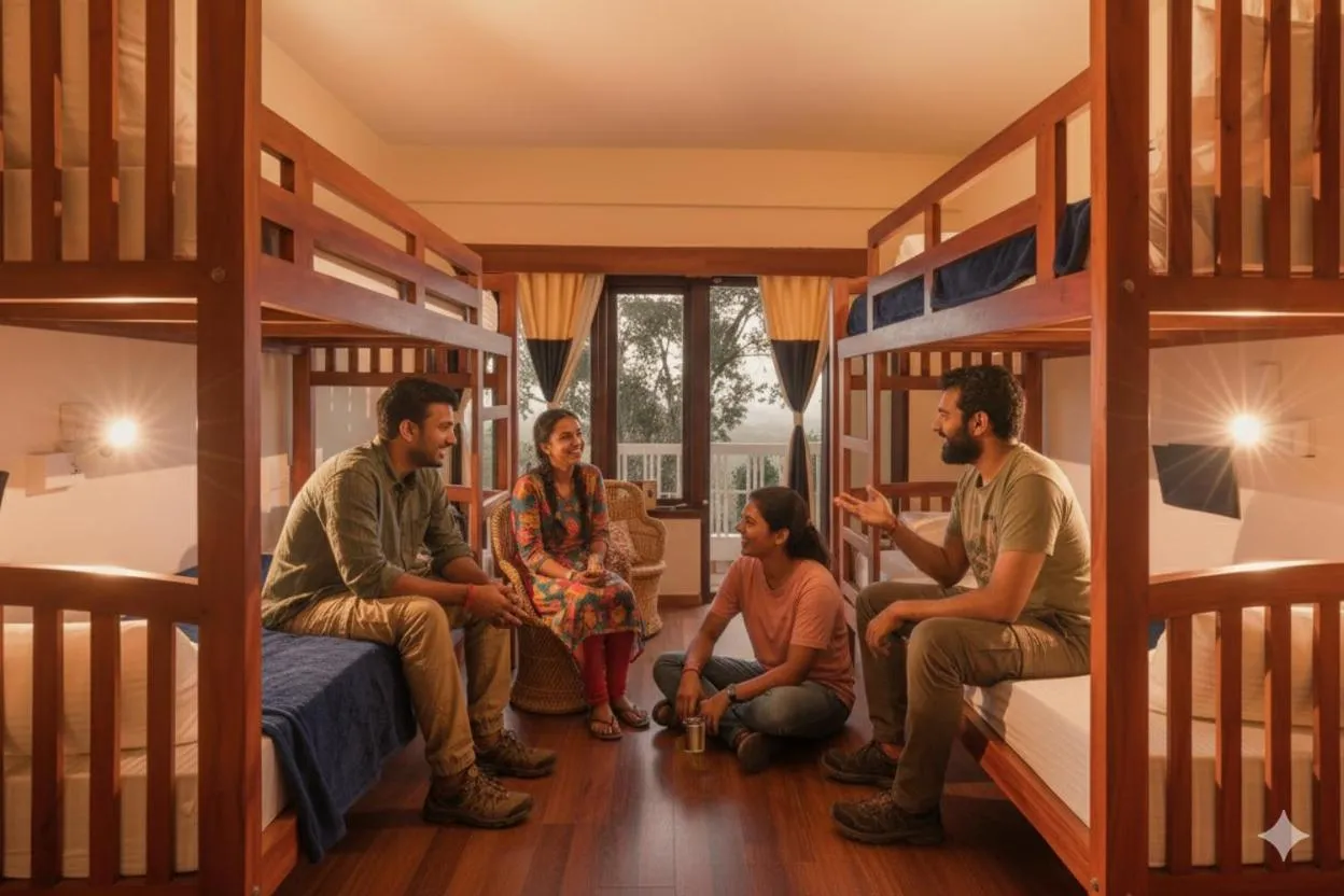 bunk bed in Monkey Tribe Munnar