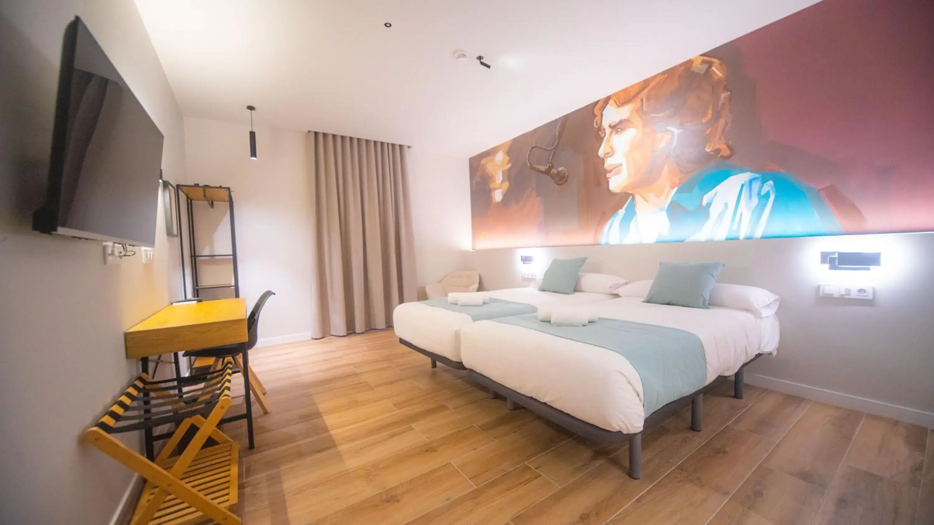 Standard Twin Room in Hotel Sleep Turia music & art Standard Twin Room in Hotel Sleep Turia music & art