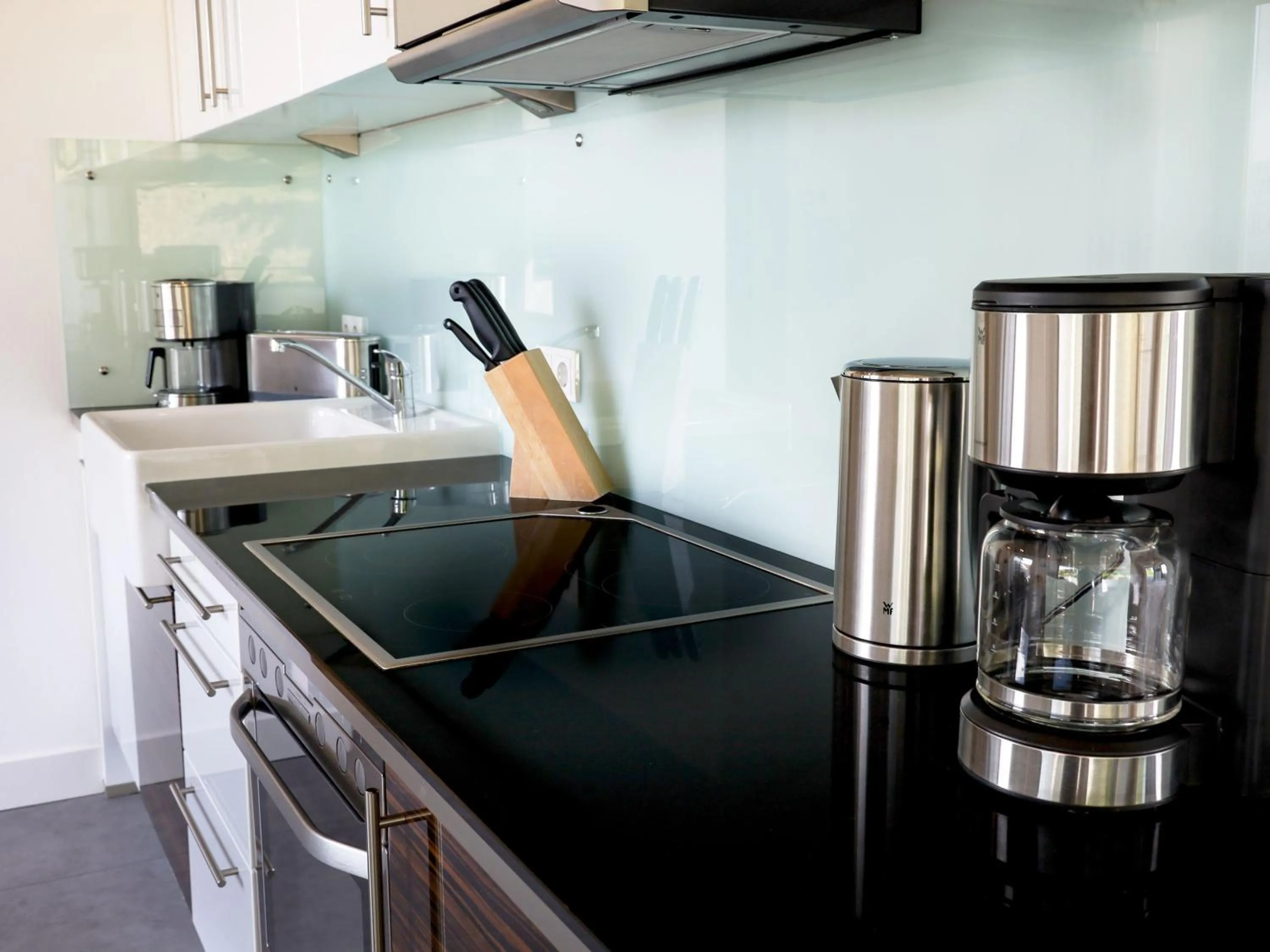 Coffee/tea facilities in Villa Paula in Sellin - Penthouse mit Kamin und Dachterrasse