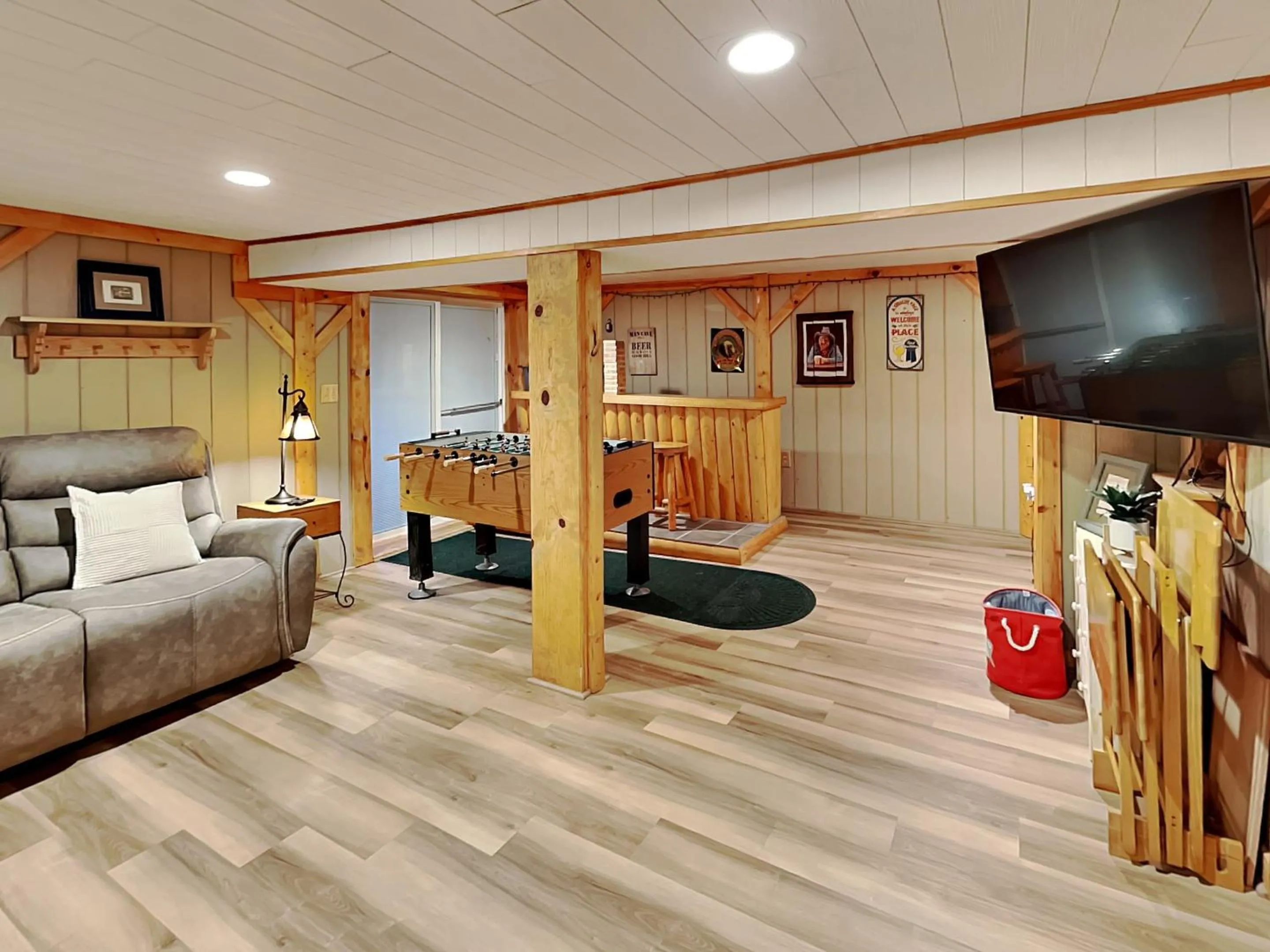 Bed in Cozy Cabin