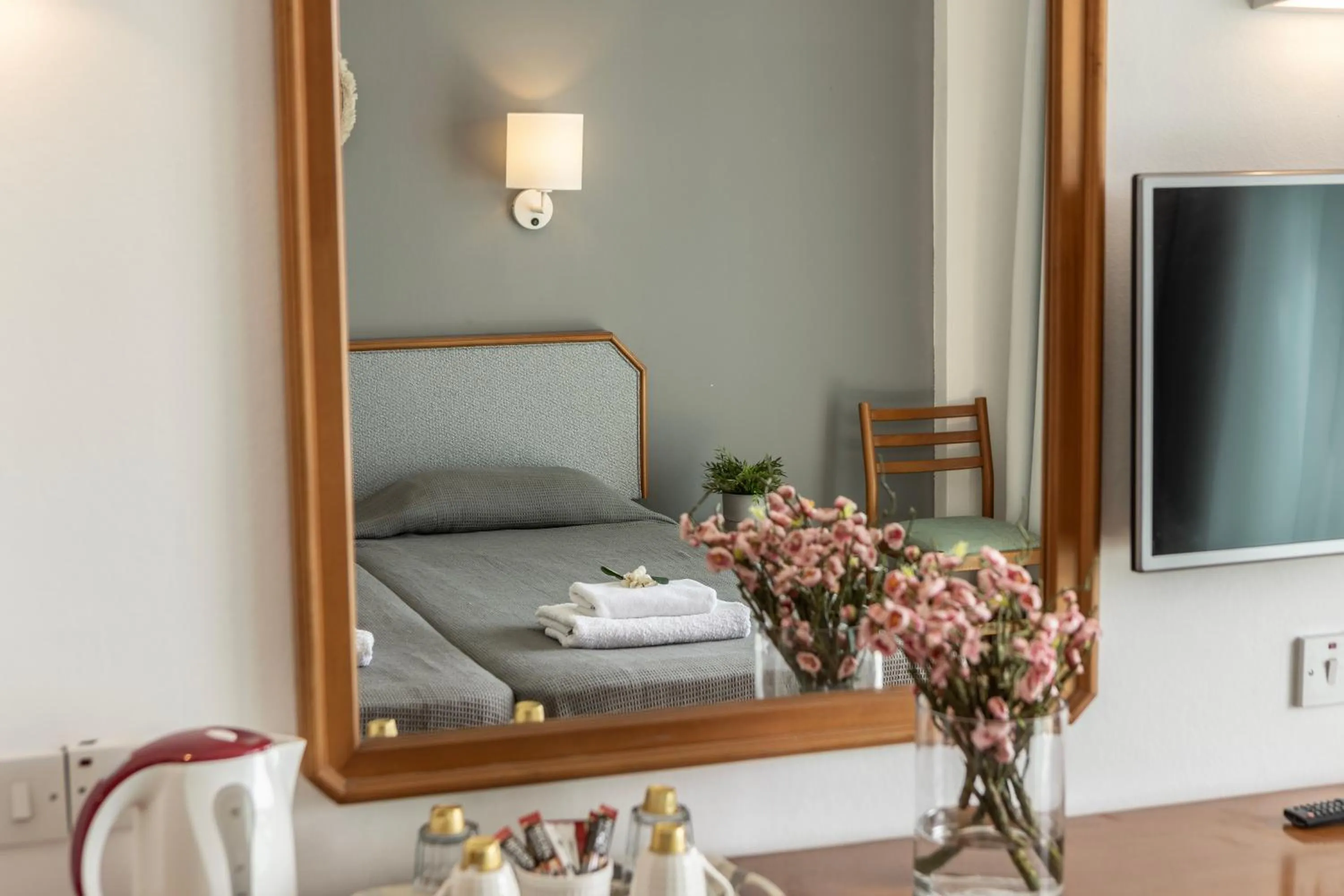 Bed in Antigoni Hotel