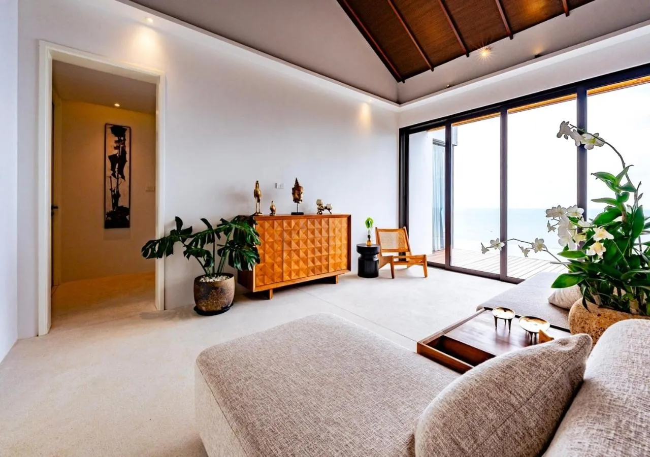 Bed in Anzhu Seamate Villa Samui