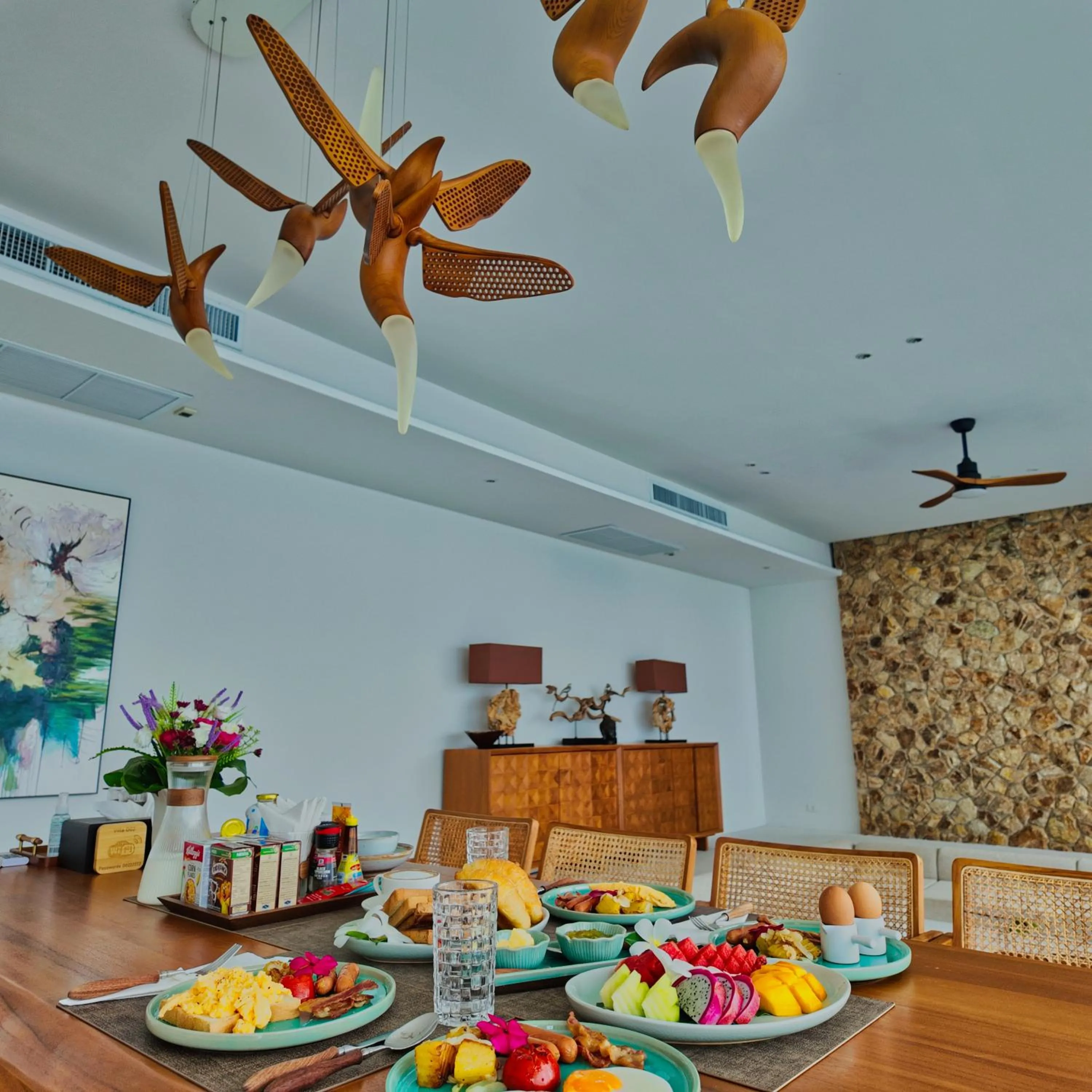 Breakfast in Anzhu Seamate Villa Samui
