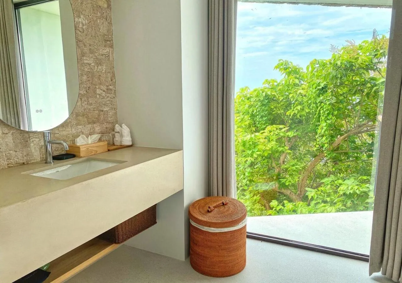 Bed in Anzhu Seamate Villa Samui