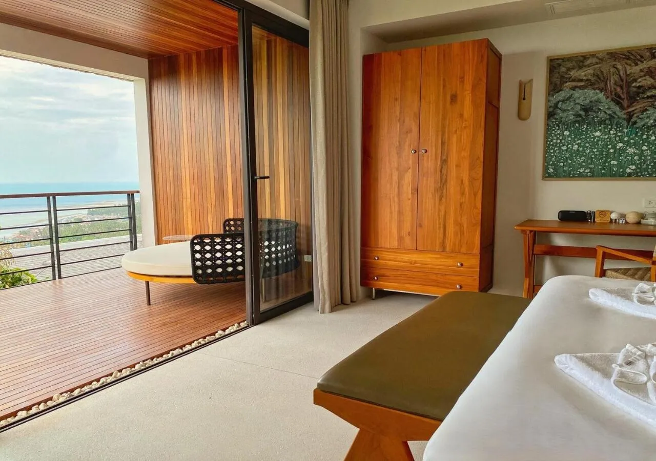 Bed in Anzhu Seamate Villa Samui