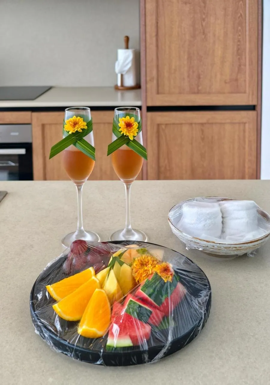 Kitchen or kitchenette in Anzhu Seamate Villa Samui