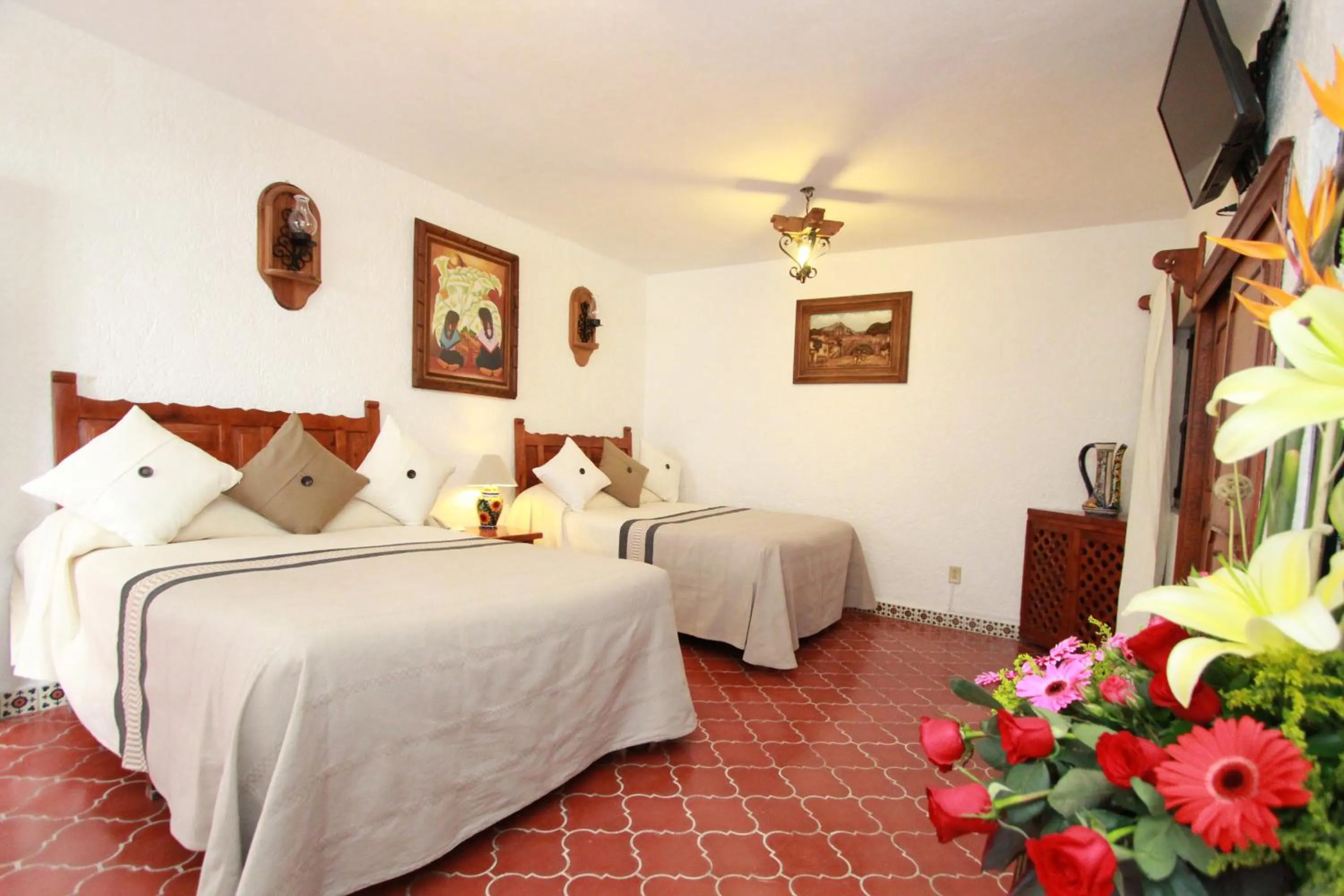 Bed in Hotel Mesón del Rosario
