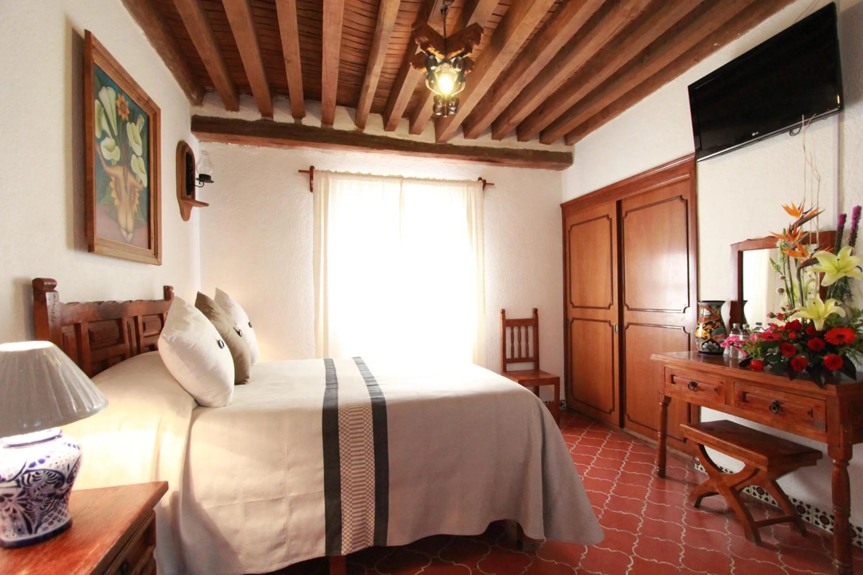 Bed in Hotel Mesón del Rosario