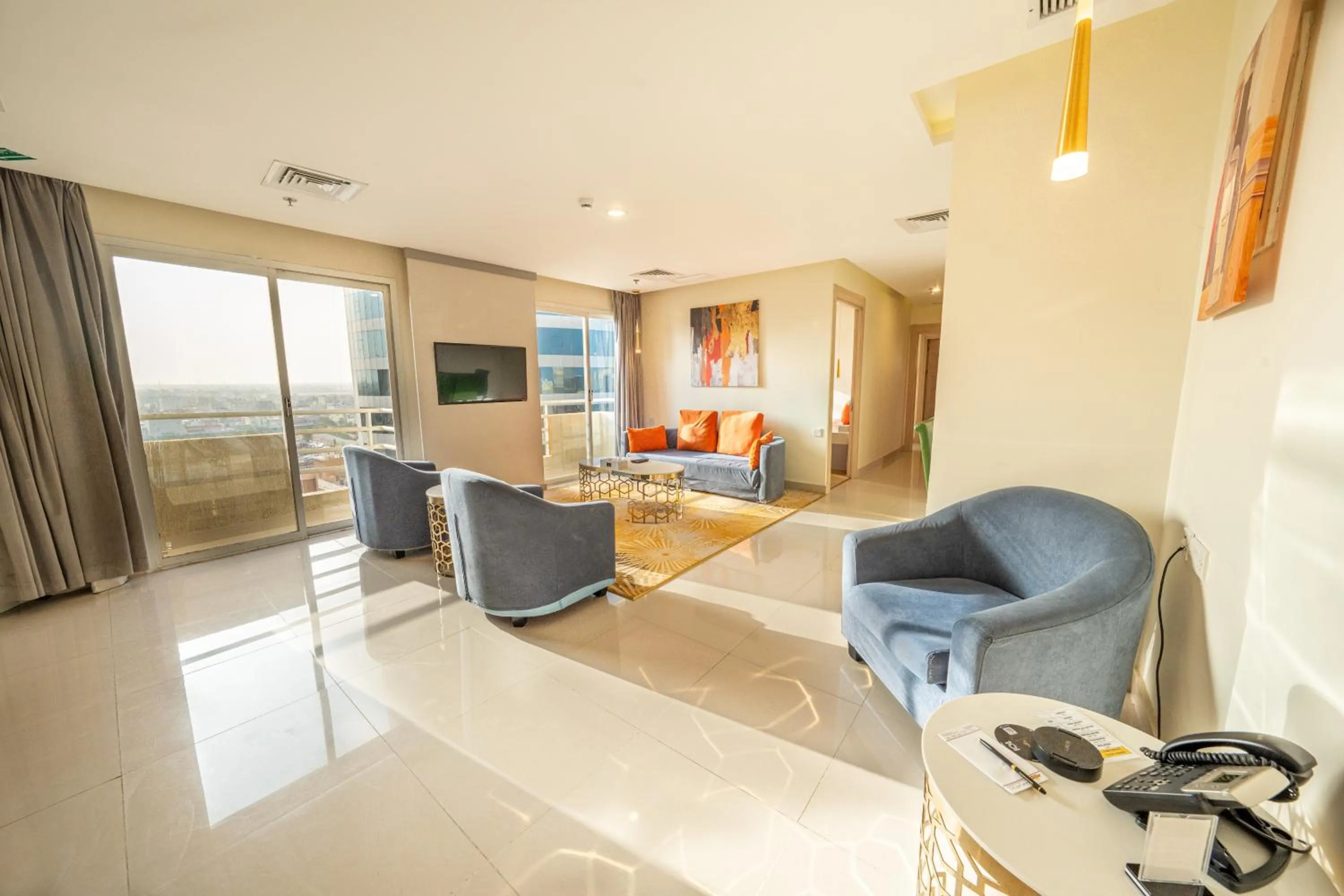 TV and multimedia in وهج للشقق الفندقية Wahaj Hotel Apartments 2