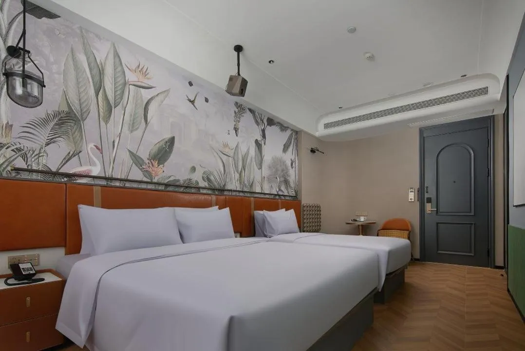 Bed in Renjoy Hotel -Xiamen Zhongshan Road Pedestrian Street