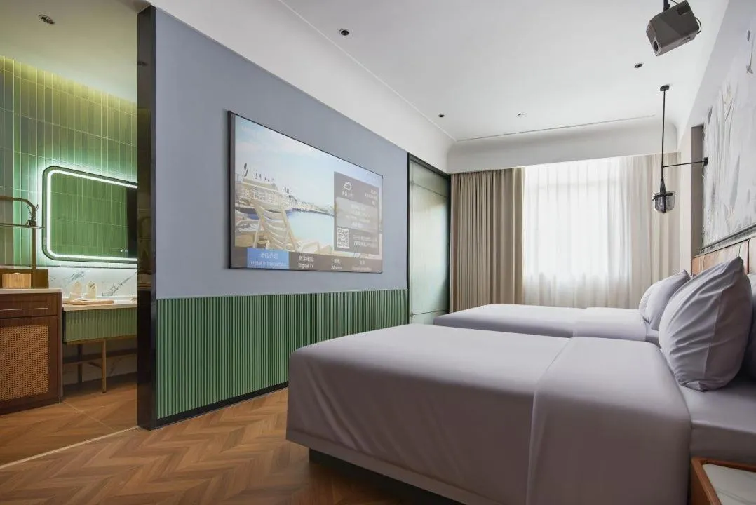 Bed in Renjoy Hotel -Xiamen Zhongshan Road Pedestrian Street