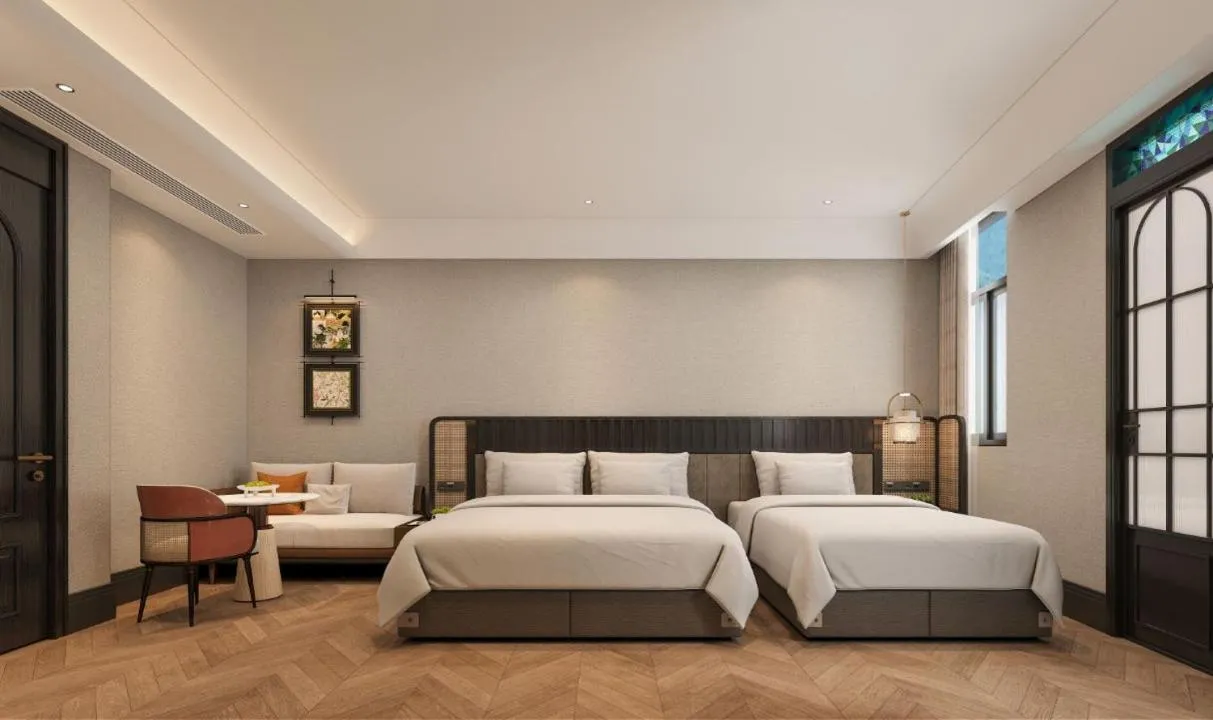 Bed in Renjoy Hotel -Xiamen Zhongshan Road Pedestrian Street