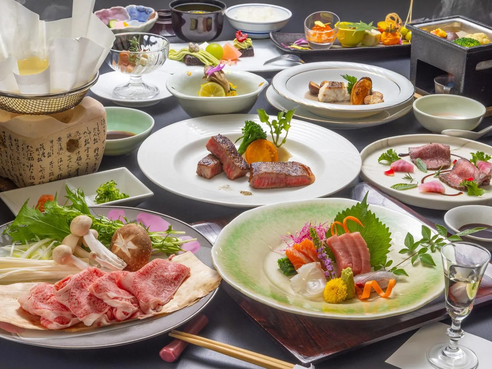 Dinner in Saikatei Jidaiya