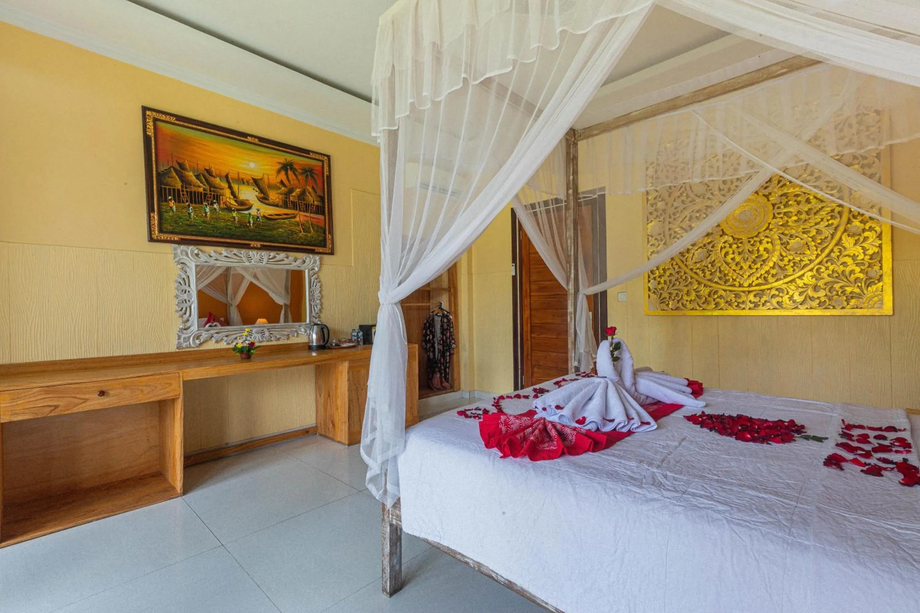 Area and facilities, Bed in Pondok Kutuh Guest House