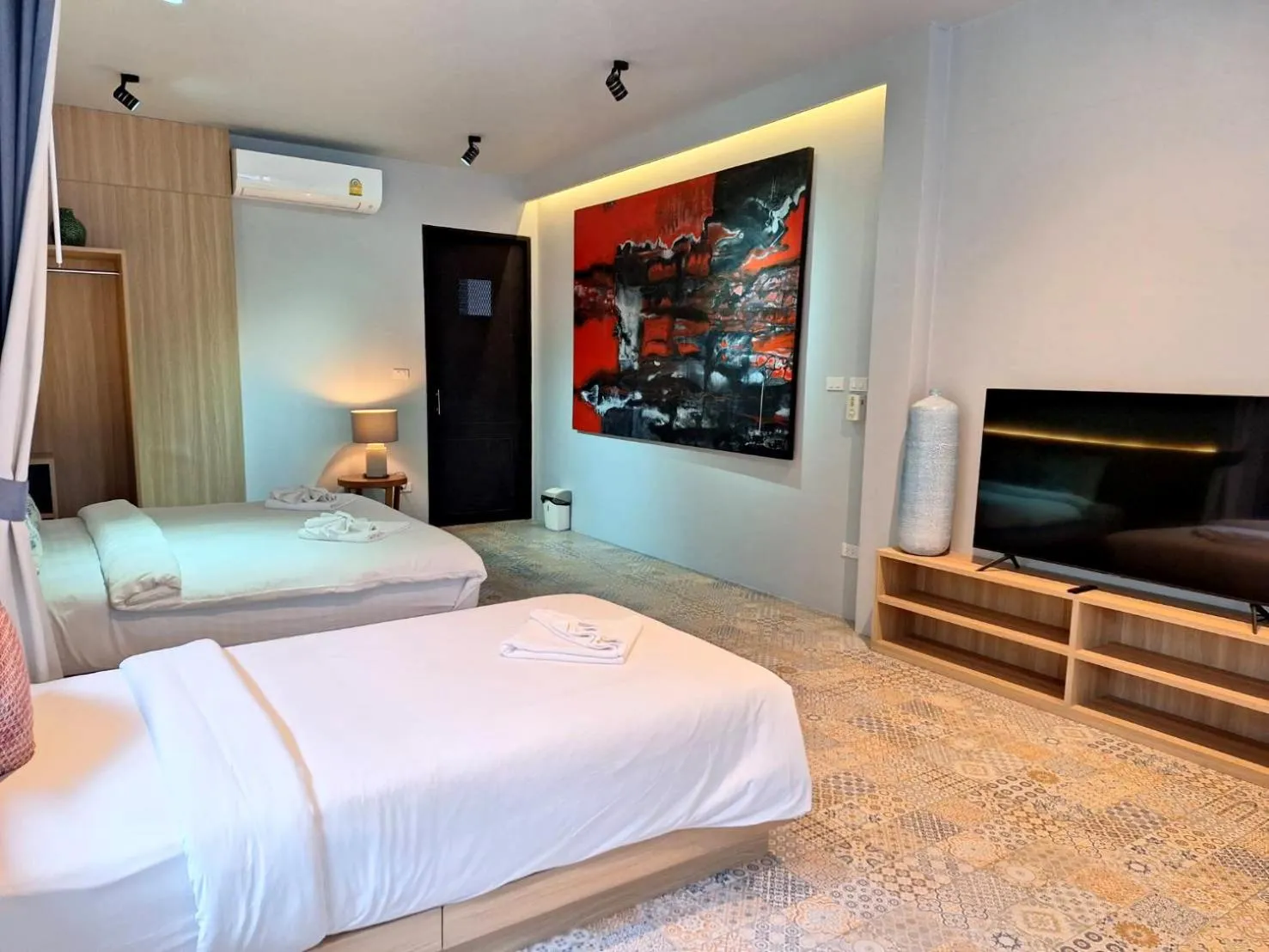 Bed in Seava House Ao-Nang Krabi