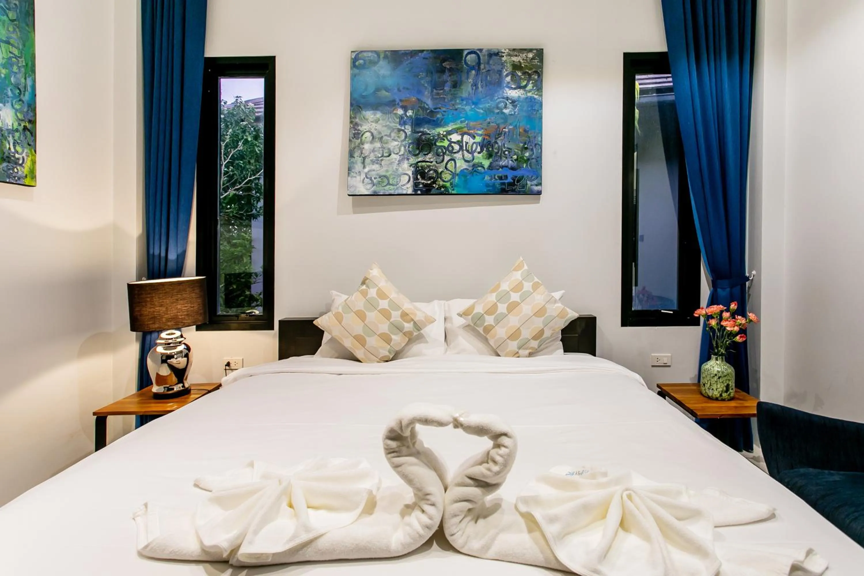 Bed in Seava House Ao-Nang Krabi