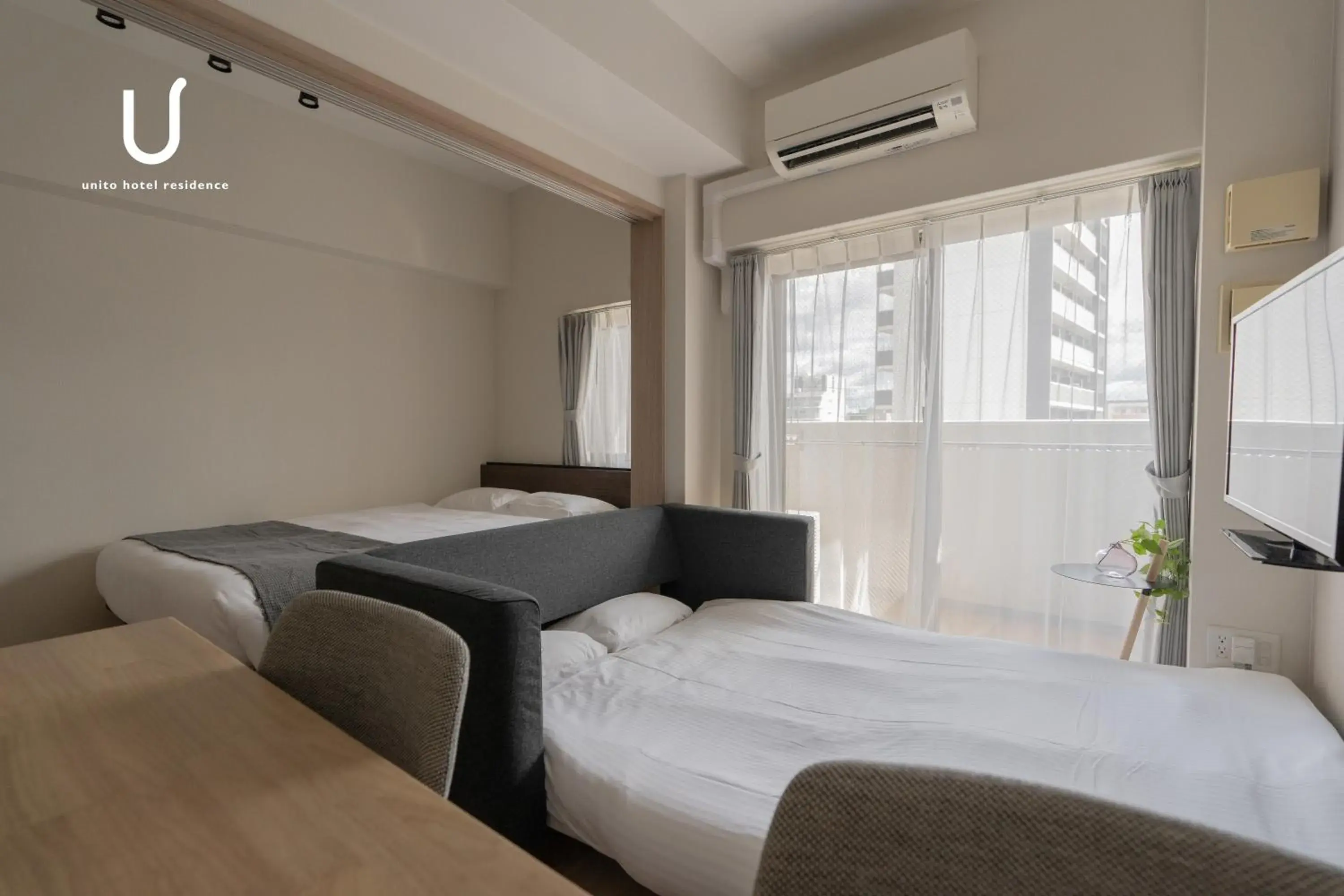 Bed in Hotel Residence unito NAMBA Motomachi Bed in Hotel Residence unito NAMBA Motomachi