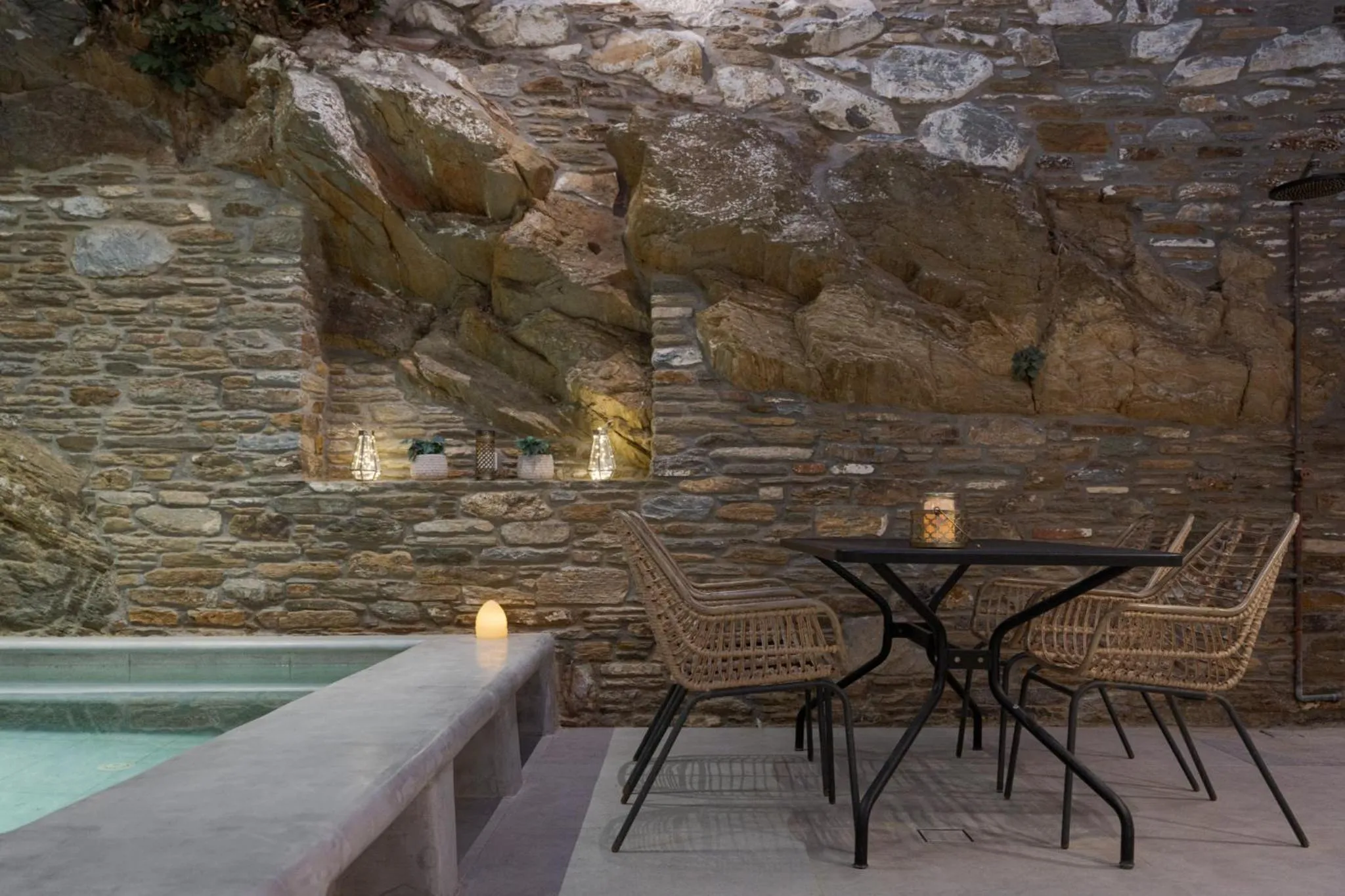 Patio in Porto Sereno Andros Suites