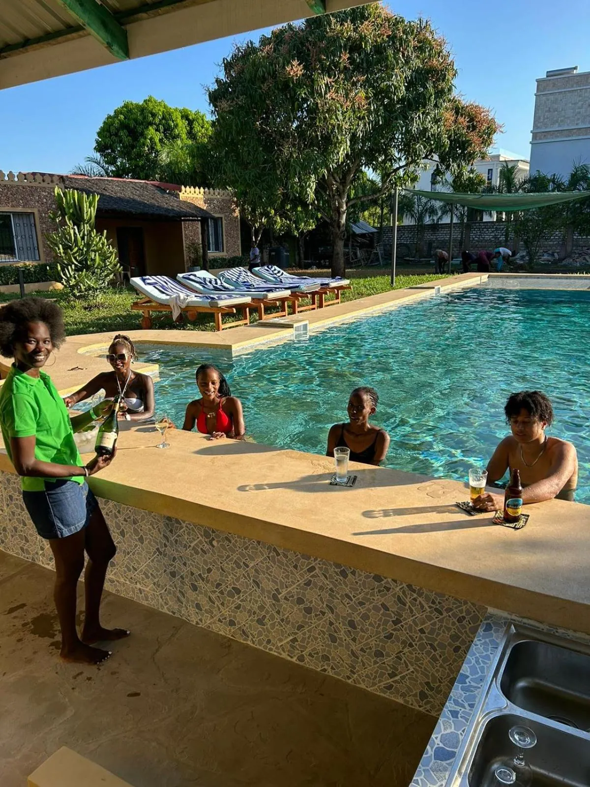 Pool view in Babylon Gardens Diani