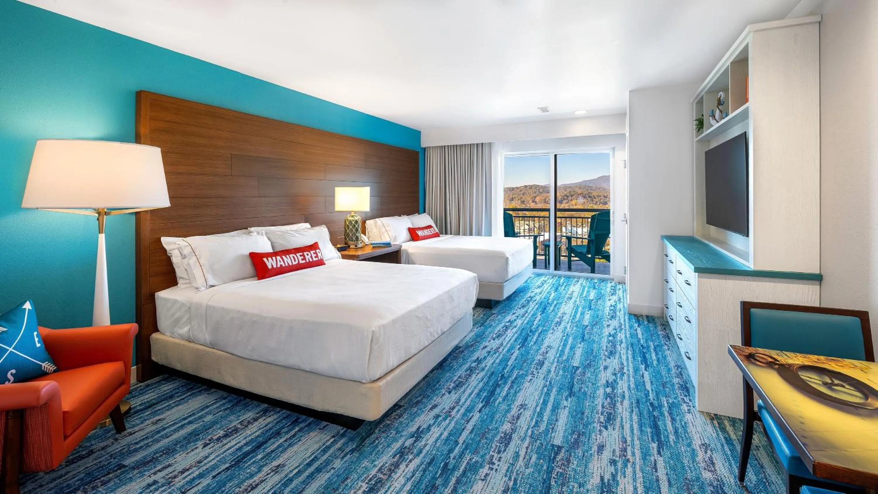 Bedroom, Bed in Compass by Margaritaville Hotel Pigeon Forge