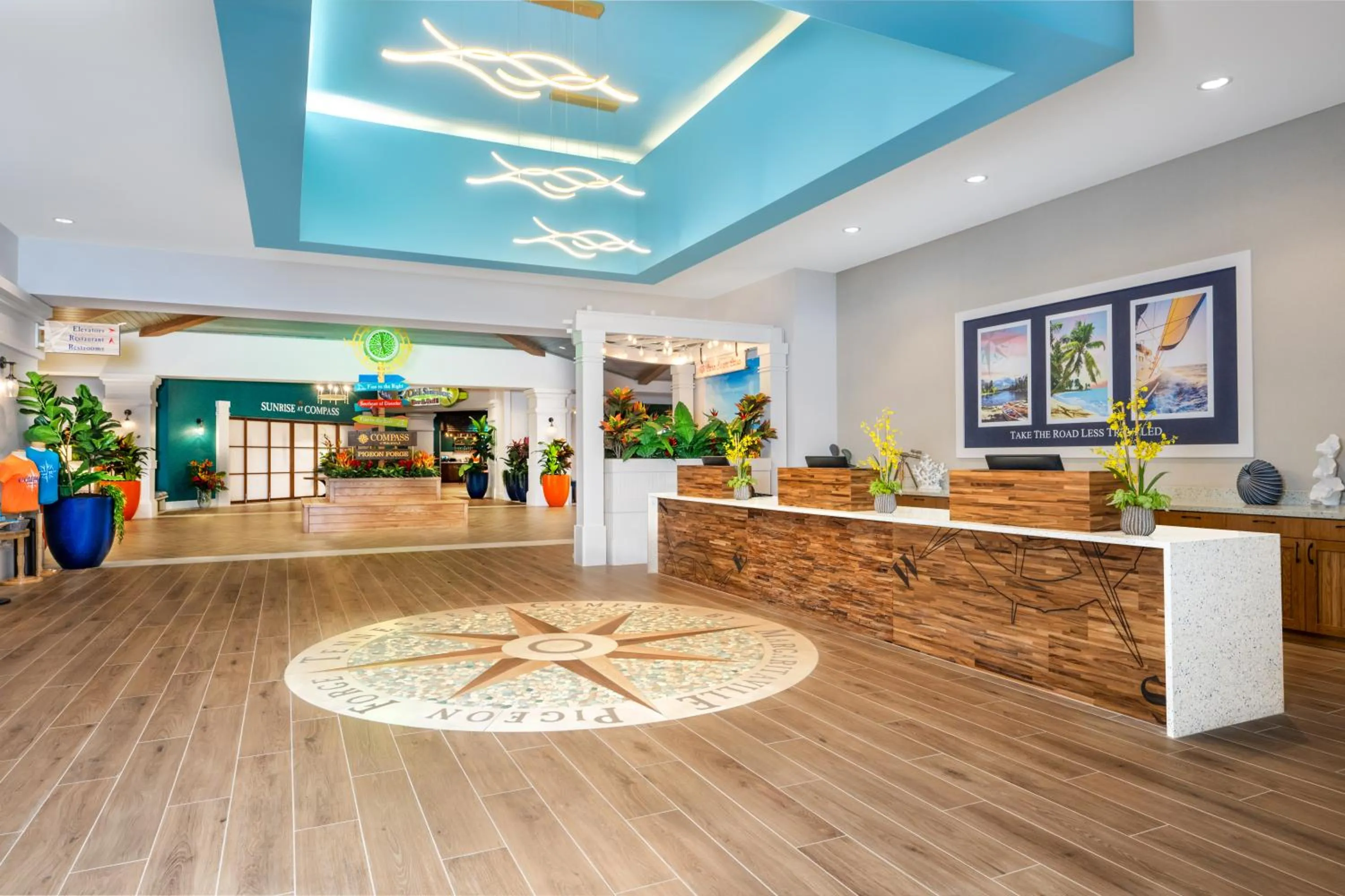 Lobby or reception in Compass by Margaritaville Hotel Pigeon Forge